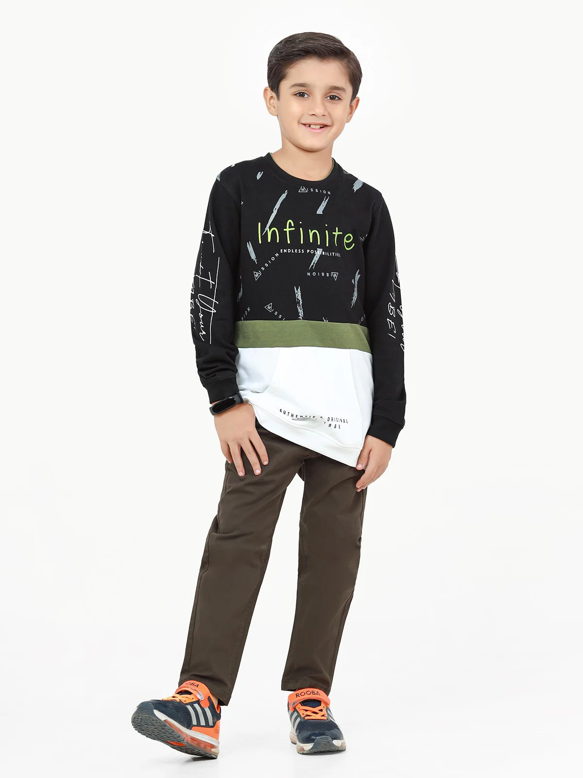 Crew Neck Graphic Sweatshirt - EBTSS22-013 - Image 2