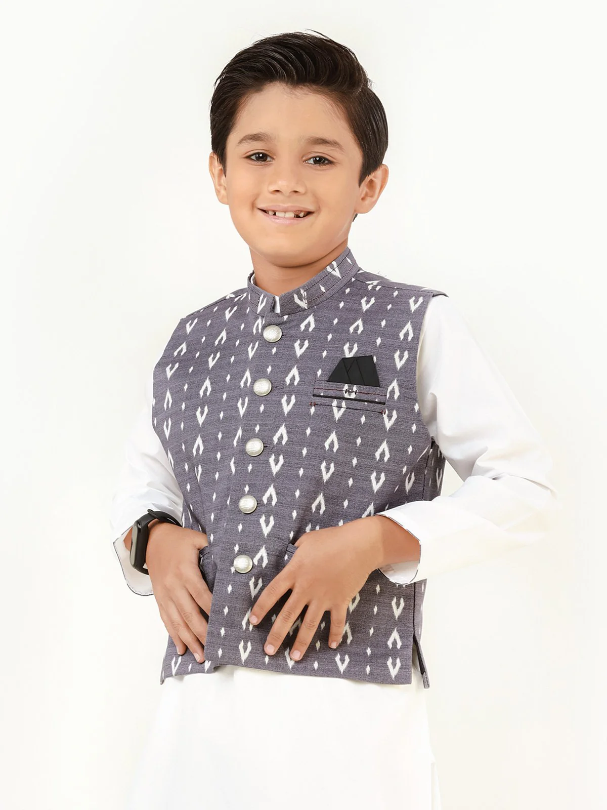 Cotton Waistcoat Suit - EBTWCS22-25162 - Image 2
