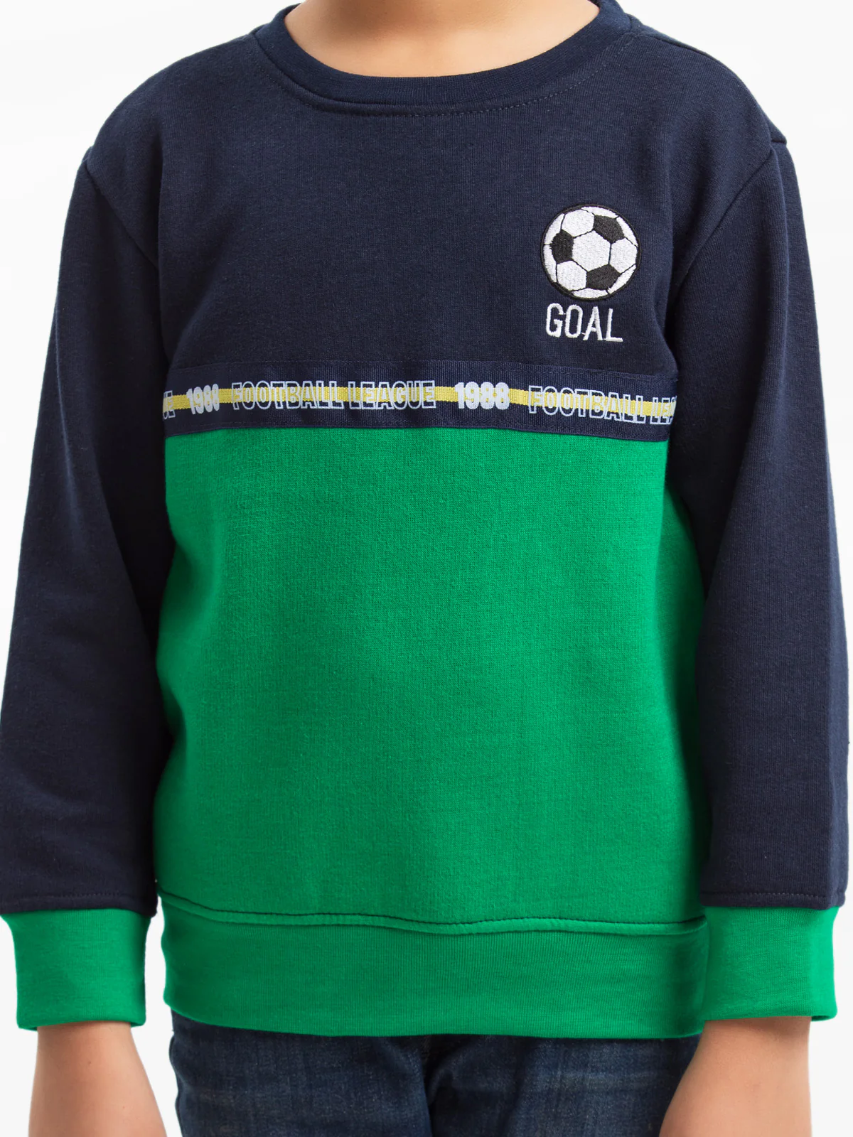 Crew Neck Color-Block Sweatshirt - EBTSS23-011 - Image 4