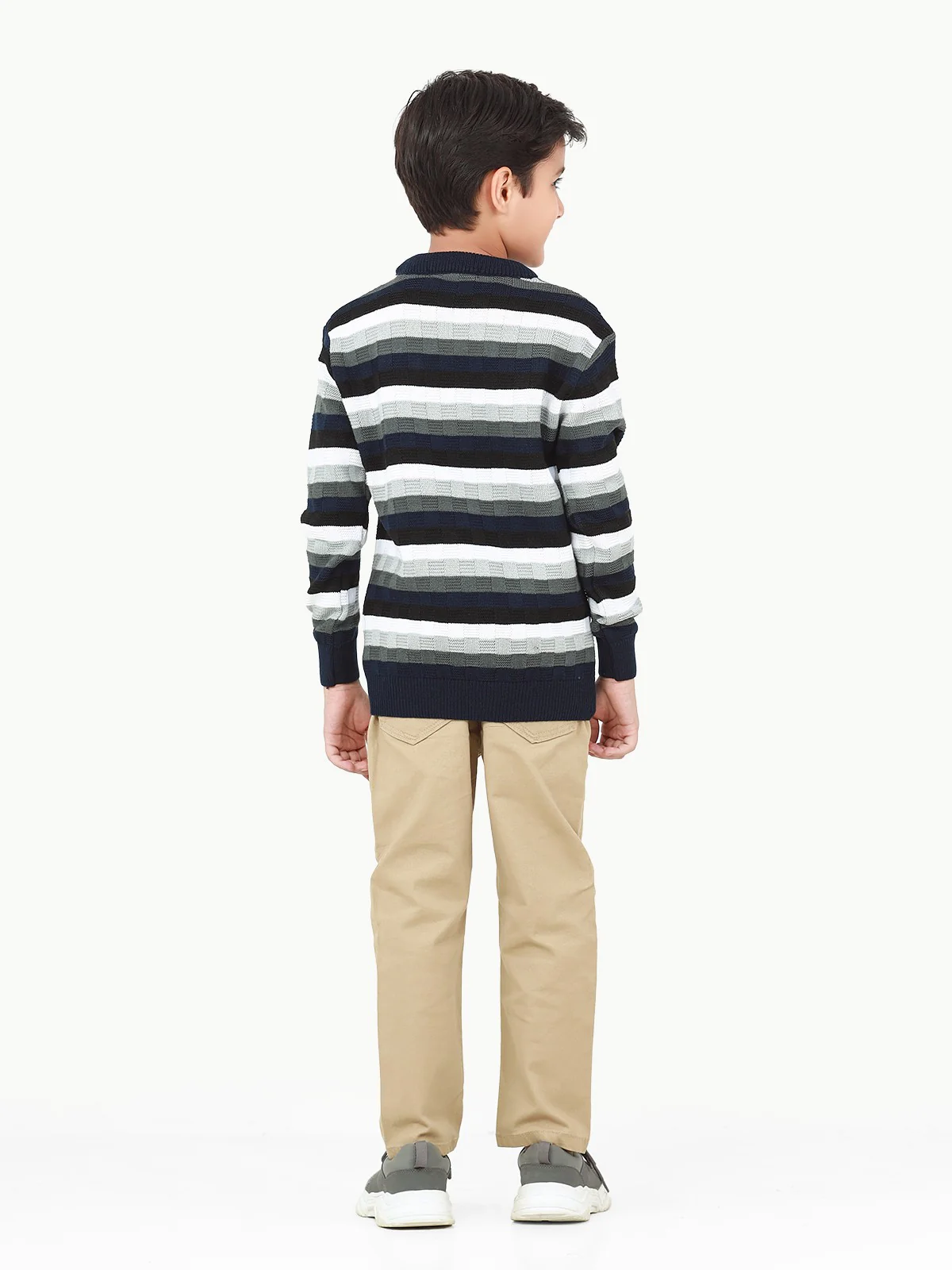 Crew Neck Striped Sweater - EBTSWT22-006 - Image 6