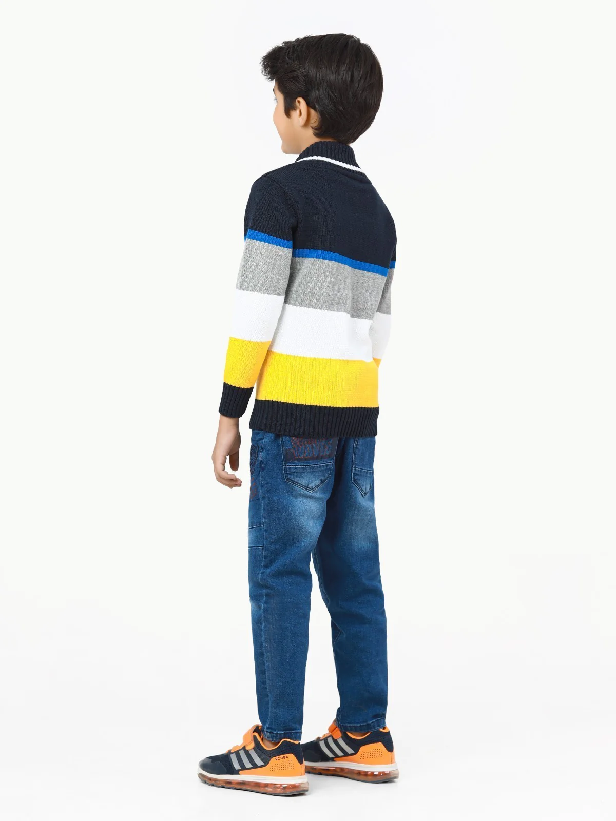 Shawl Collar Color-Block Sweater - EBTSWT22-007 - Image 6