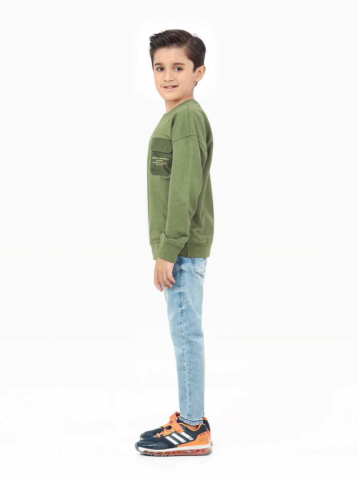 Crew Neck Basic Sweatshirt - EBTSS22-009 - Image 3