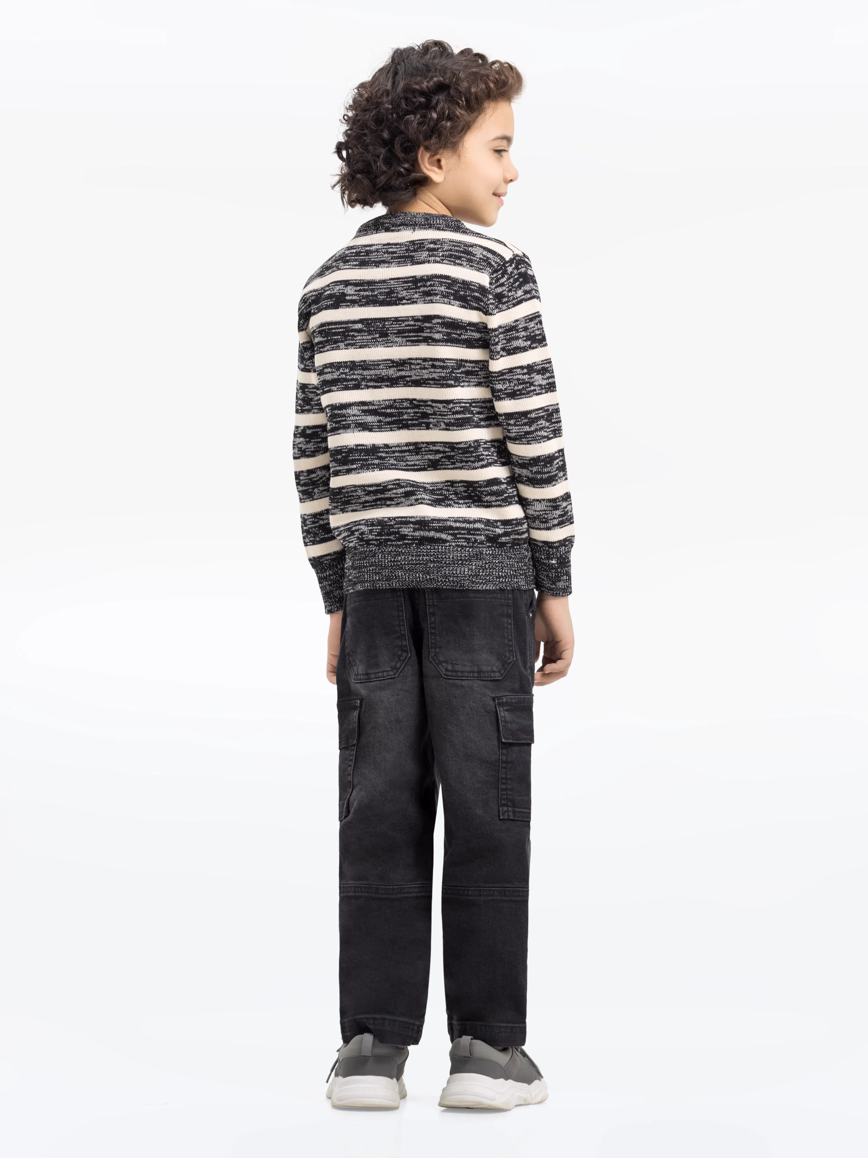 Crew Neck Striped Sweater - EBTSWT24-001 - Image 5