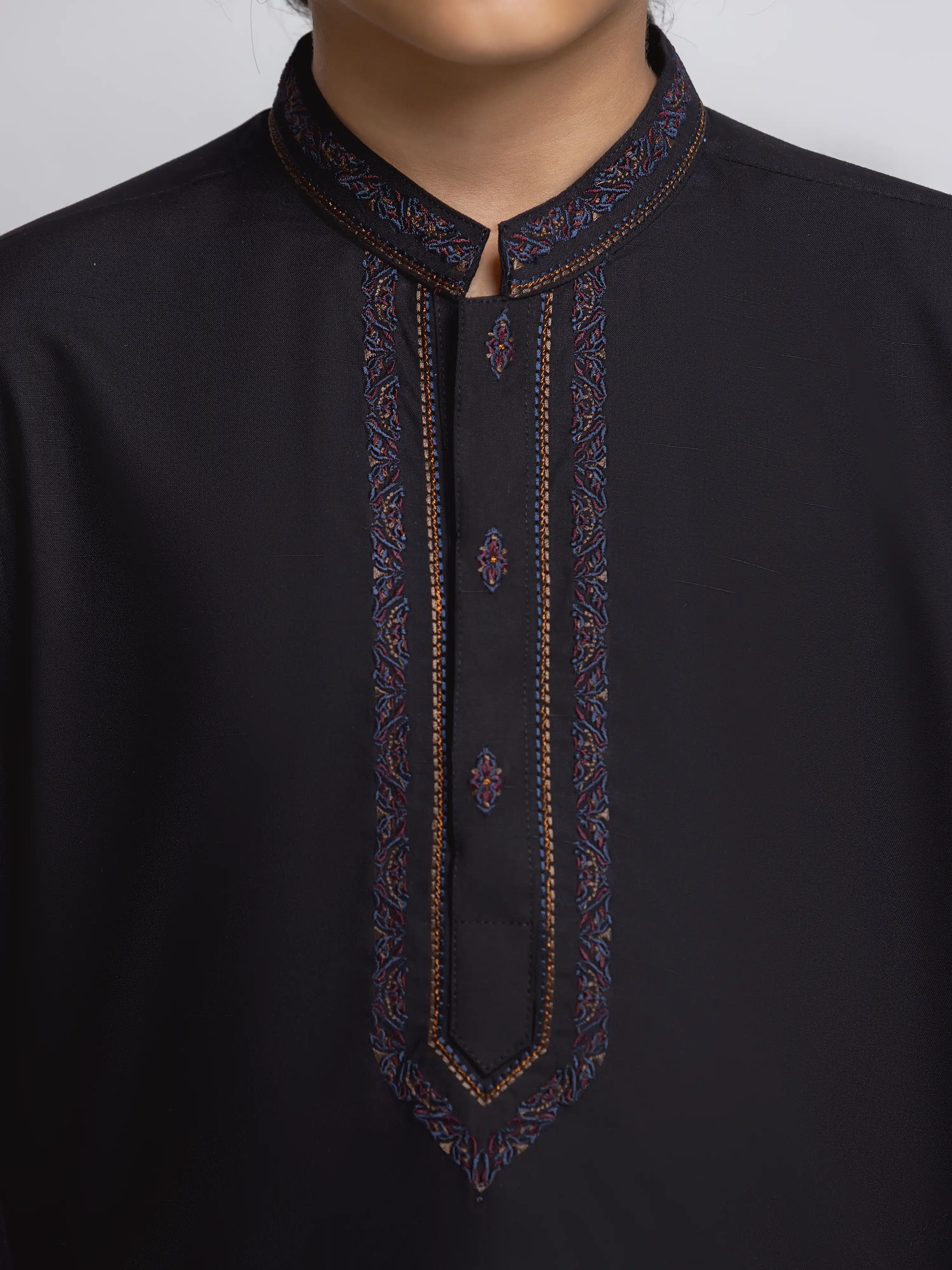 Embroidered Blended Shalwar Kameez - EBTKS6-4115 - Image 3