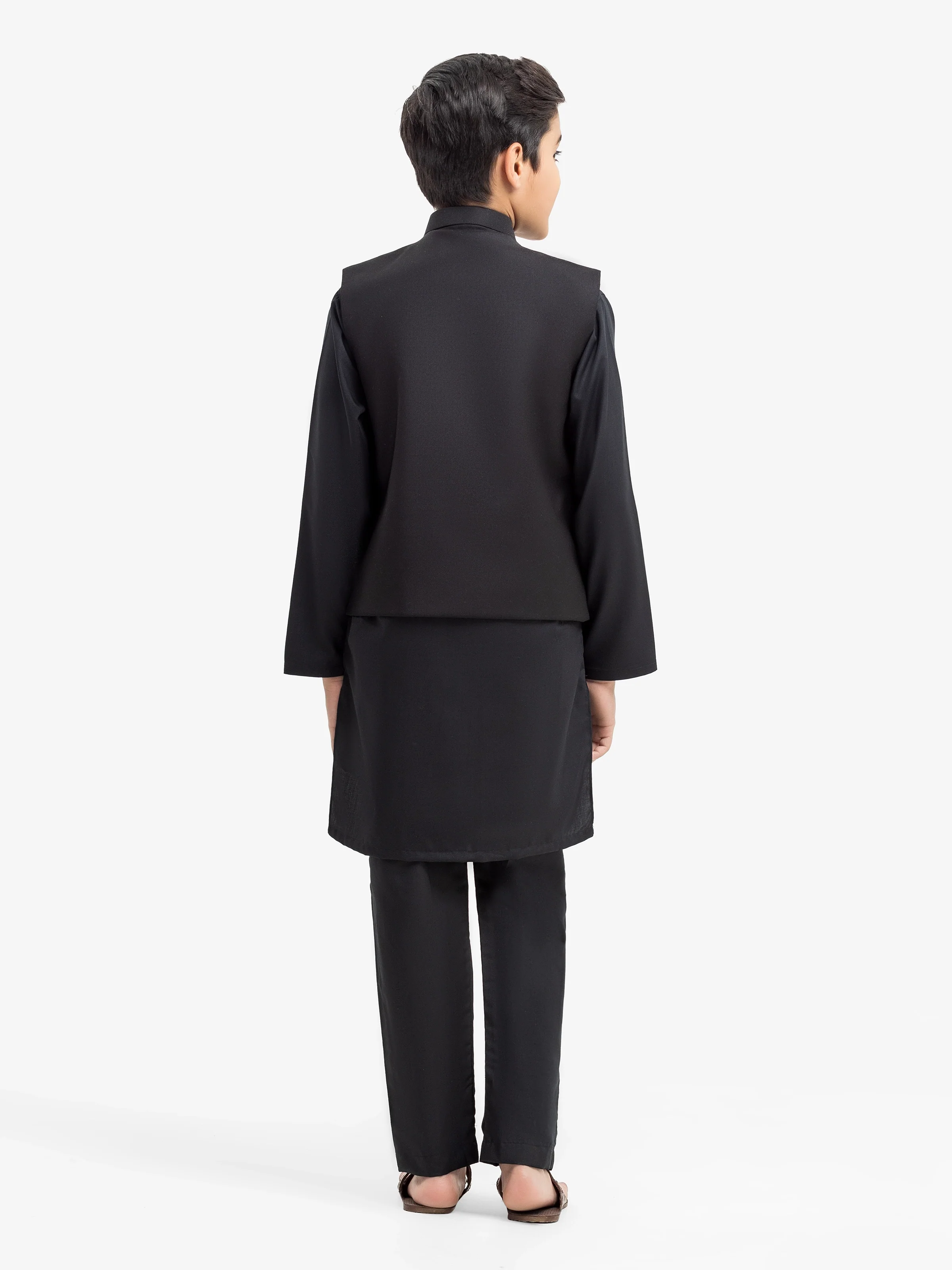 Embroidered Waistcoat Suit - EBTWCS5-25198 - Image 5