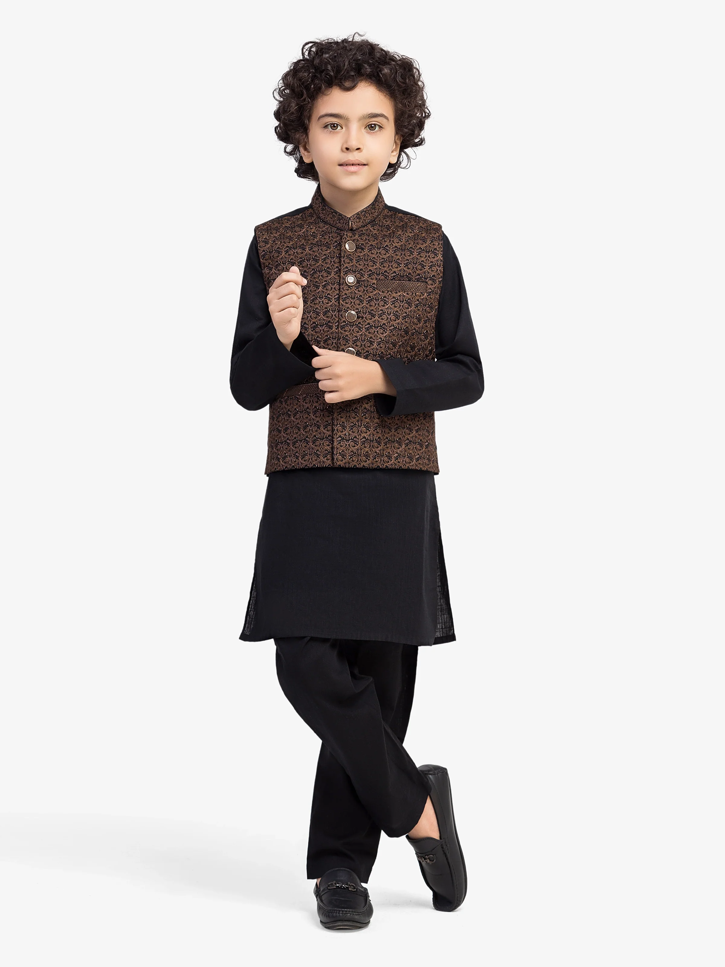 Embroidered Khaddar Waistcoat Suit - EBTWCS5-25201