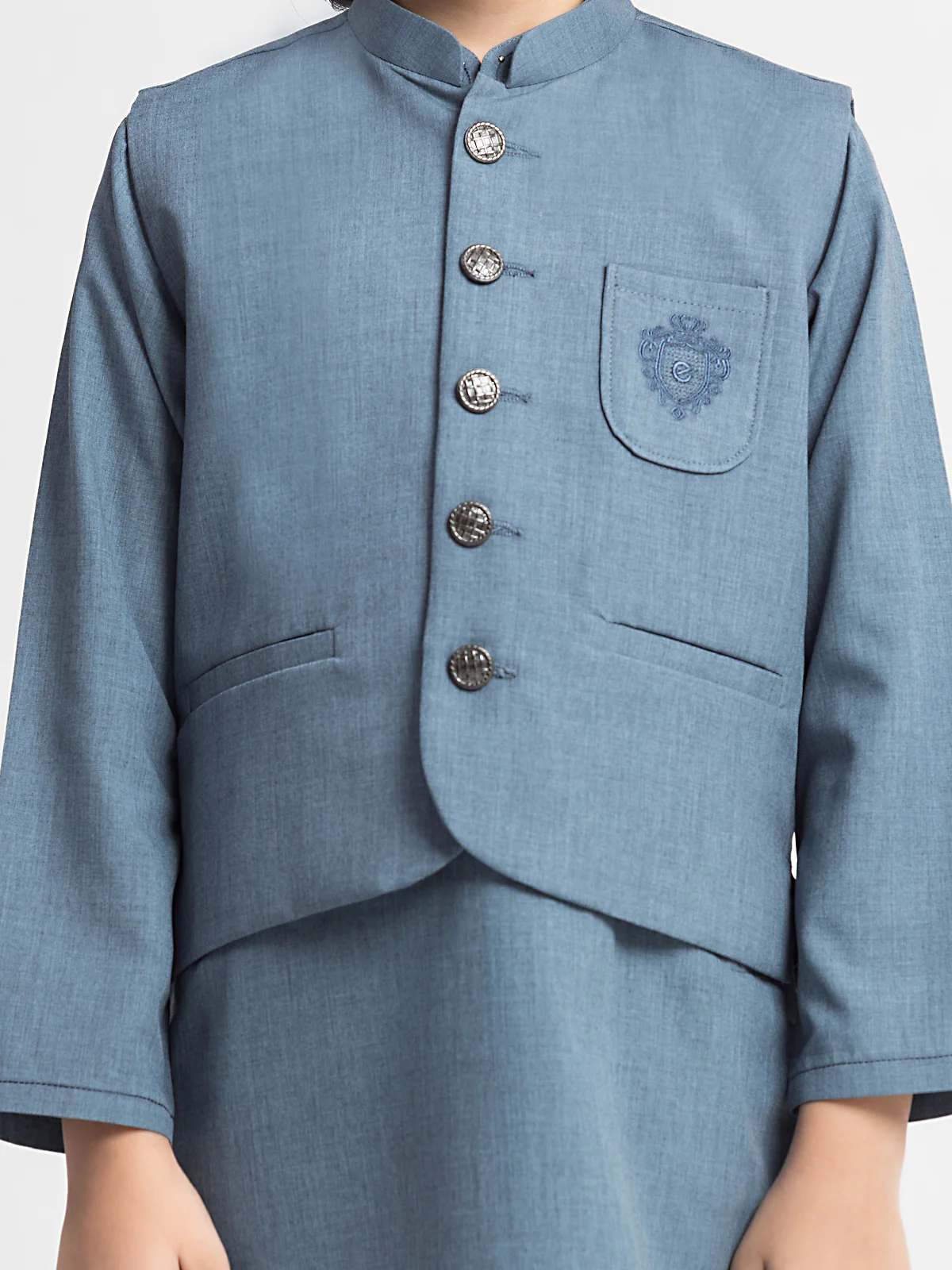 Embroidered Blended Waistcoat Suit - EBTWCS24-25189 - Image 3