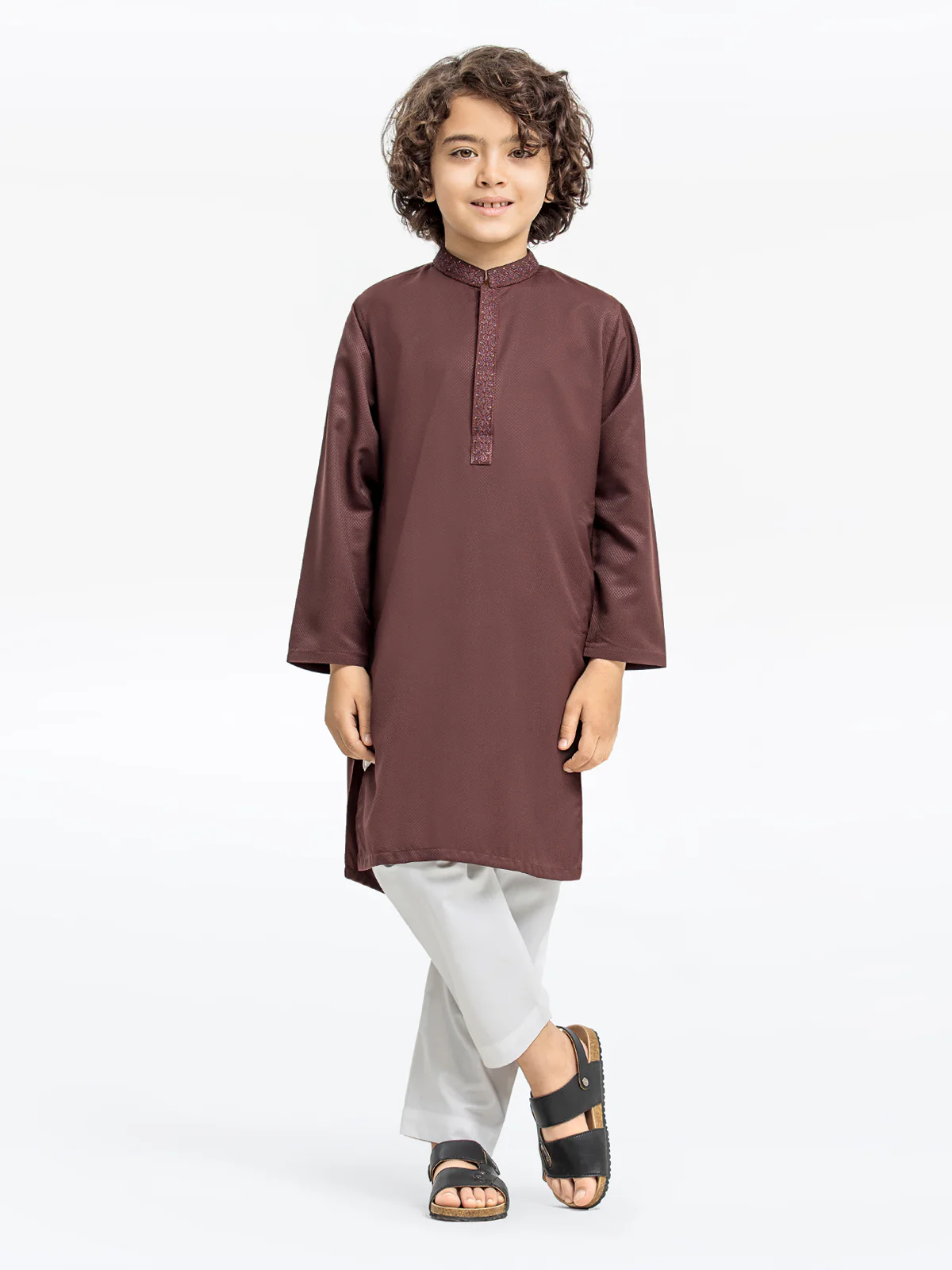 Embroidered Dobby Kurta - EBTK24-3961