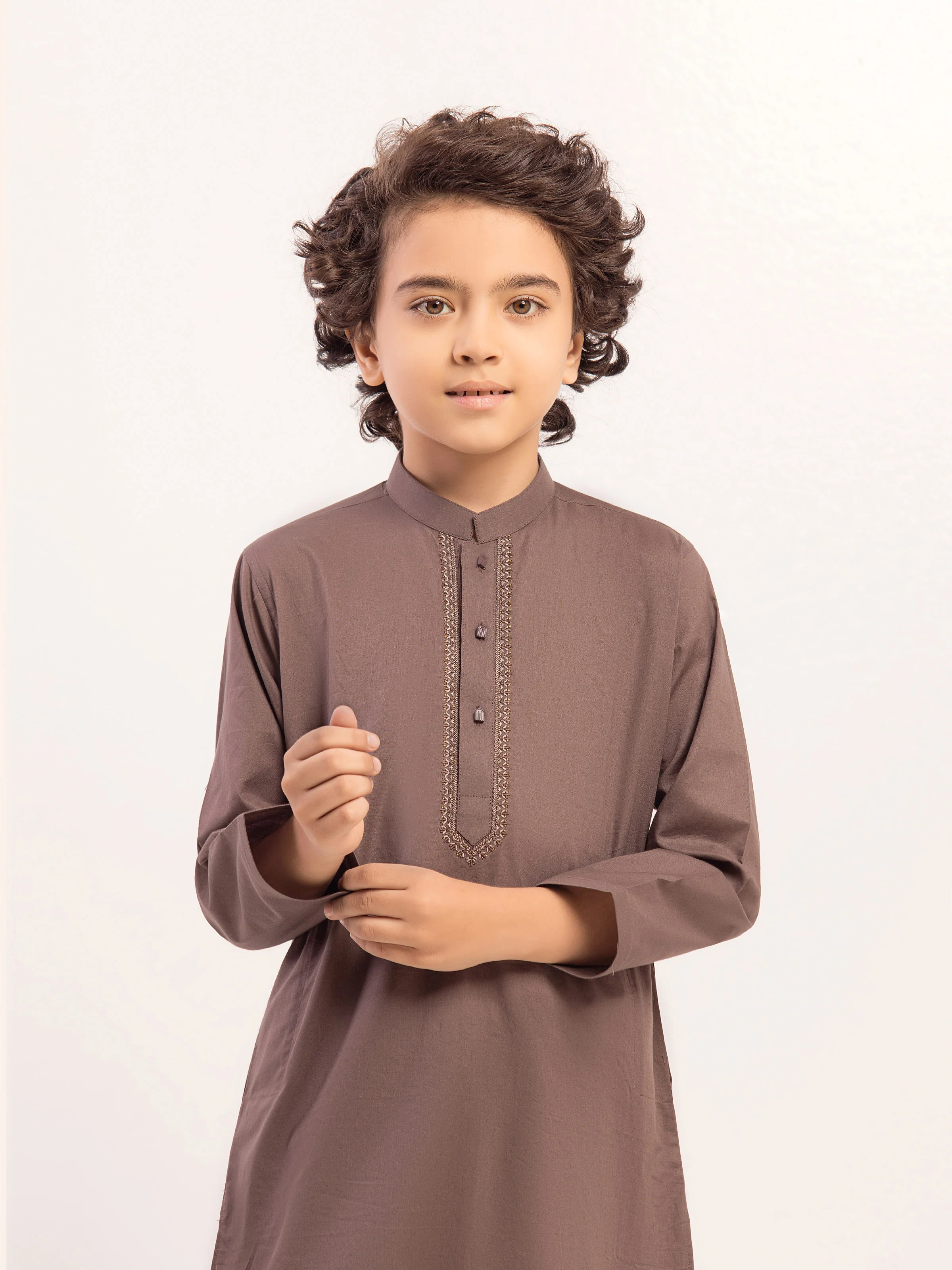 Embroidered Cotton Kurta Pajama - EBTKP5-028 - Image 2