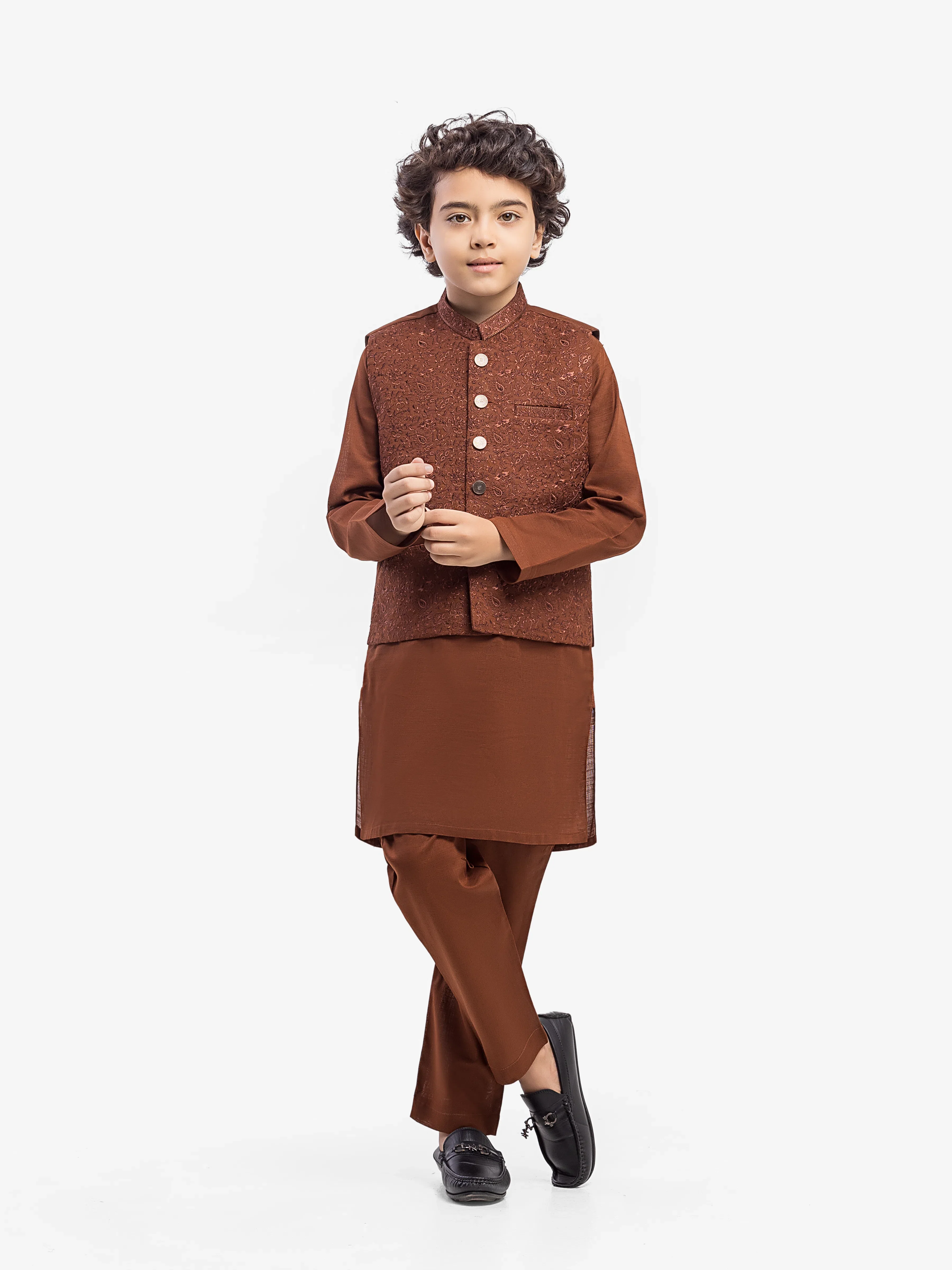 Embroidered Khaddar Waistcoat Suit - EBTWCS5-25214