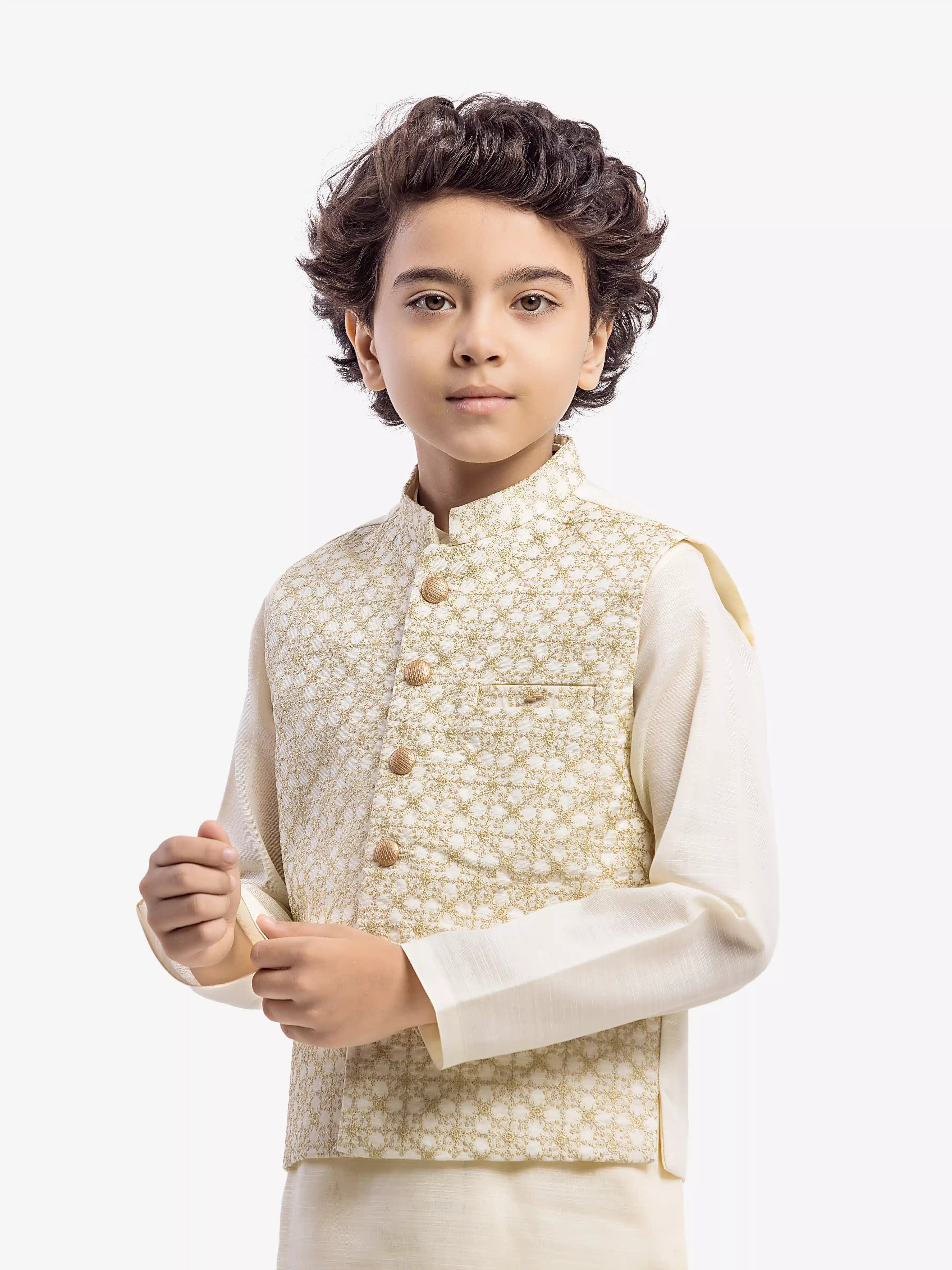 Embroidered Khaddar Waistcoat Suit - EBTWCS5-25215 - Image 2