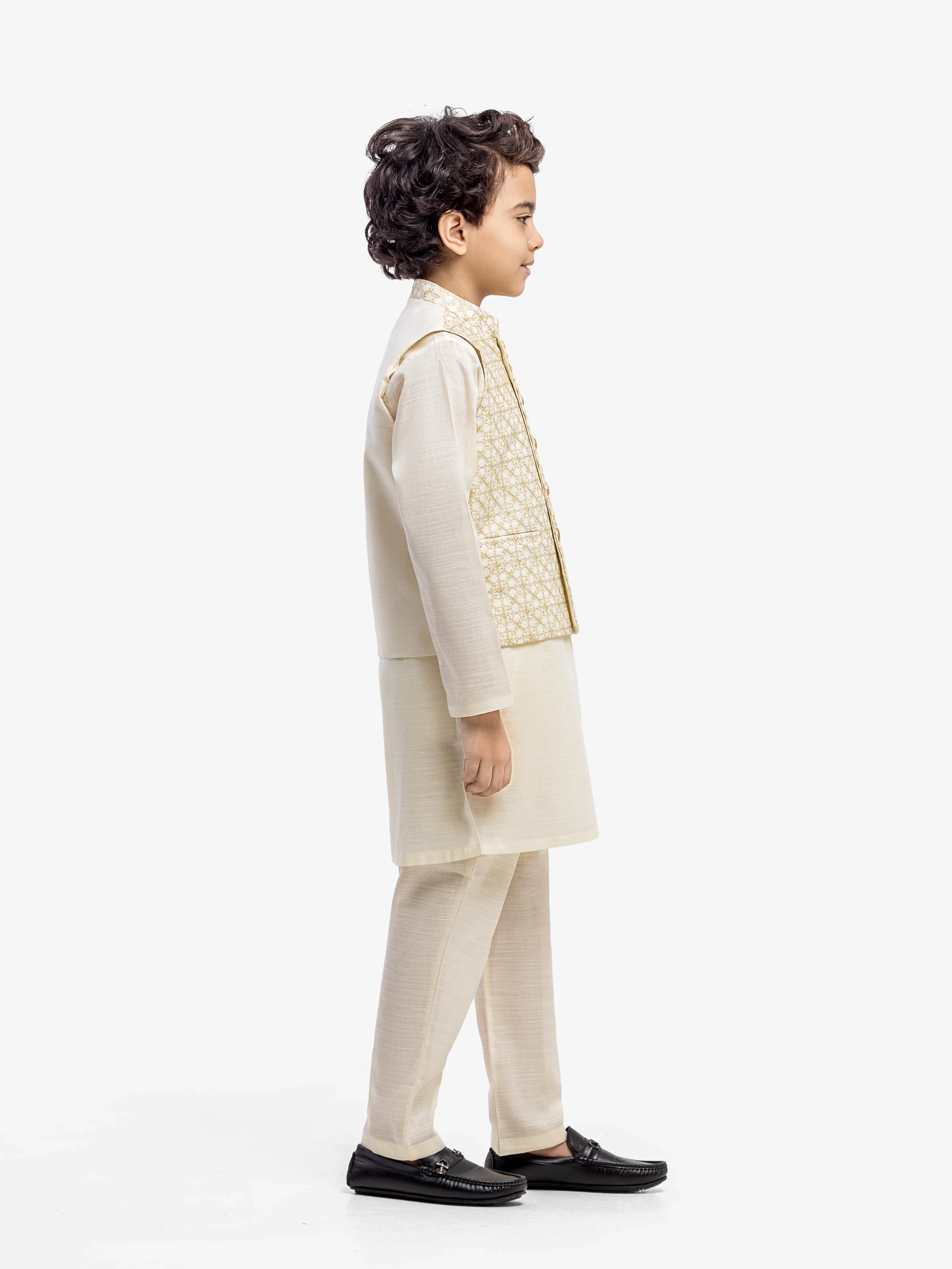 Embroidered Khaddar Waistcoat Suit - EBTWCS5-25215 - Image 4