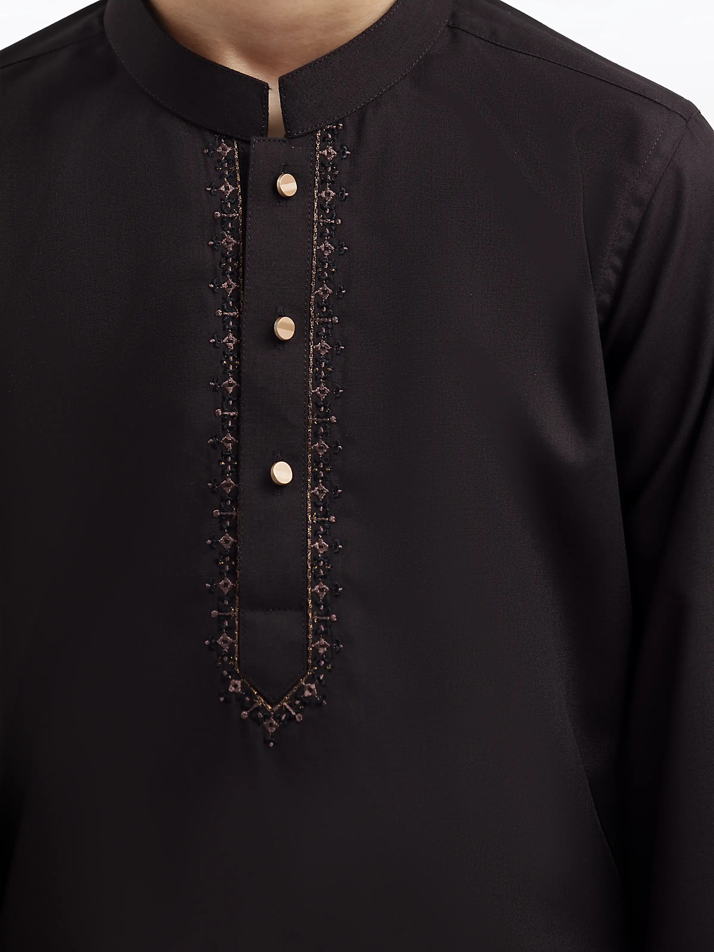 Embroidered Blended Kurta Pajama - EBTKP24-008 - Image 3