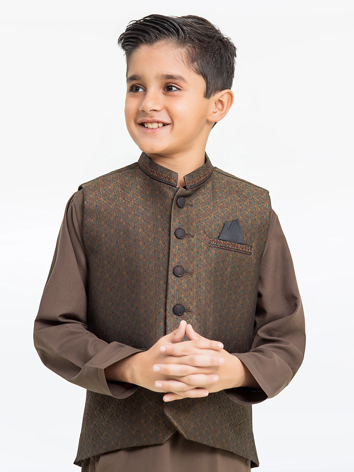 Embroidered Blended Waistcoat Suit - EBTWCS24-25188