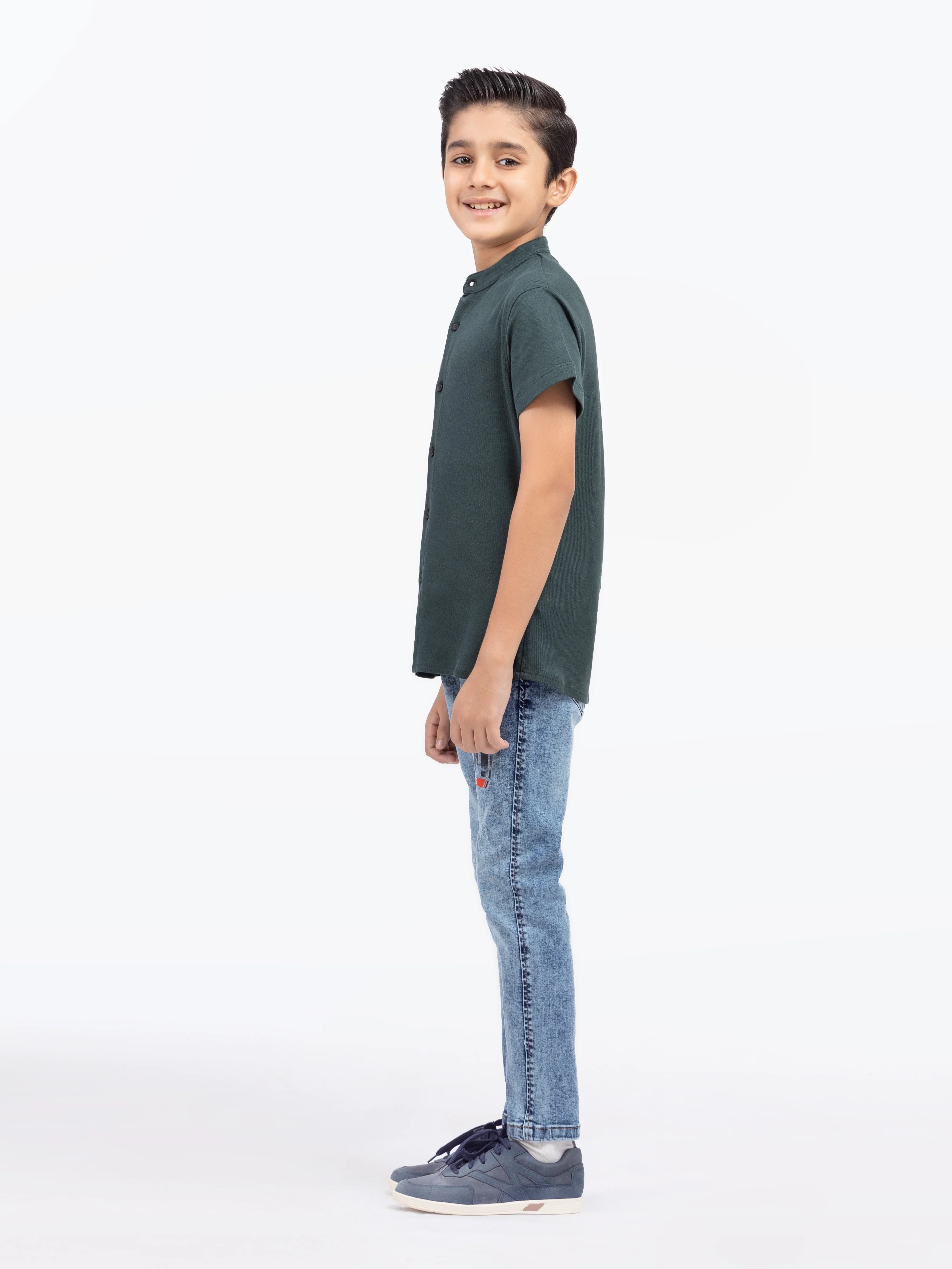 Half Sleeves Basic Shirt - EBTS24-27558 - Image 4