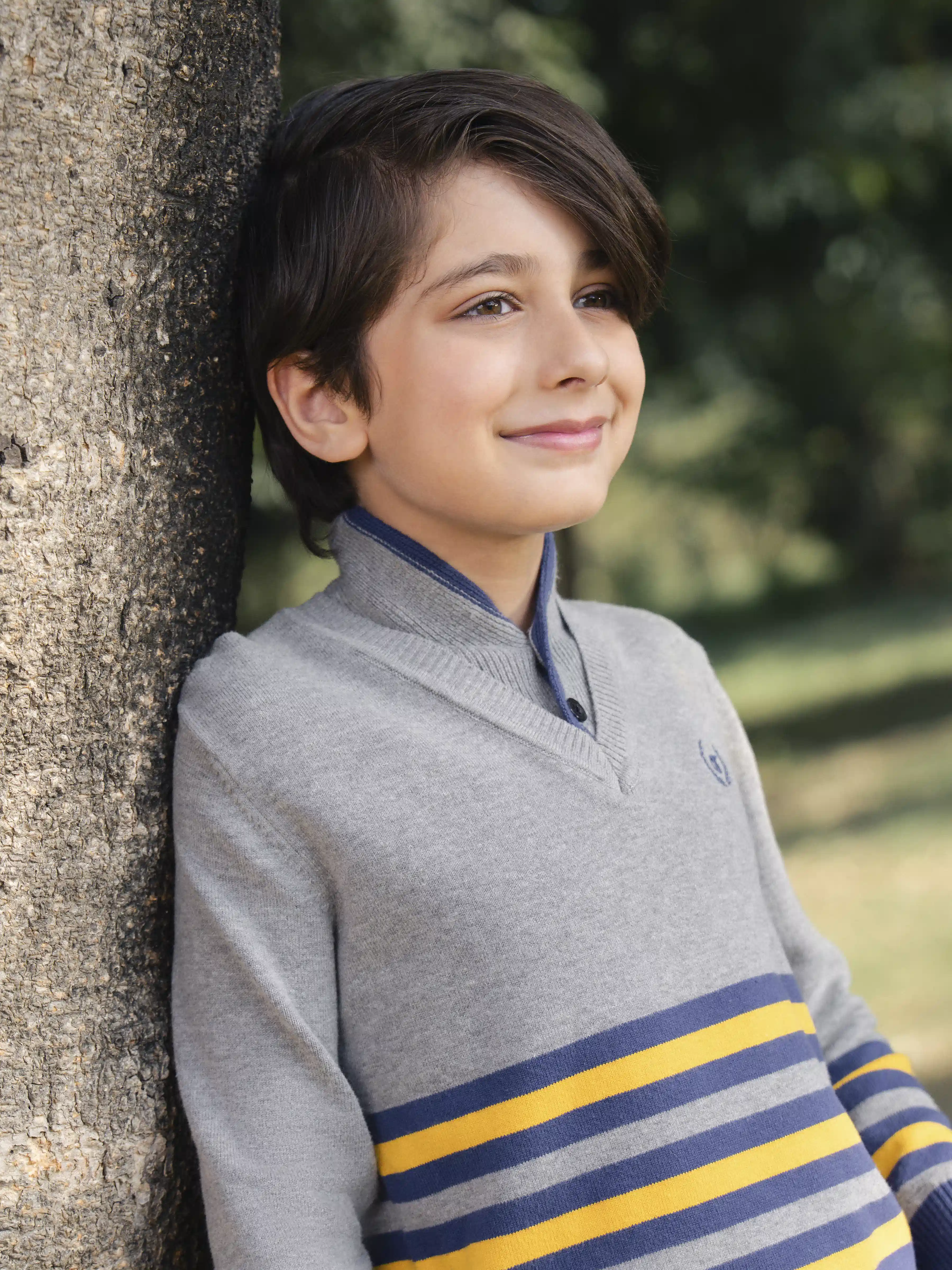 V-Neck Striped Sweater - EBTSWT5-004 - Image 2