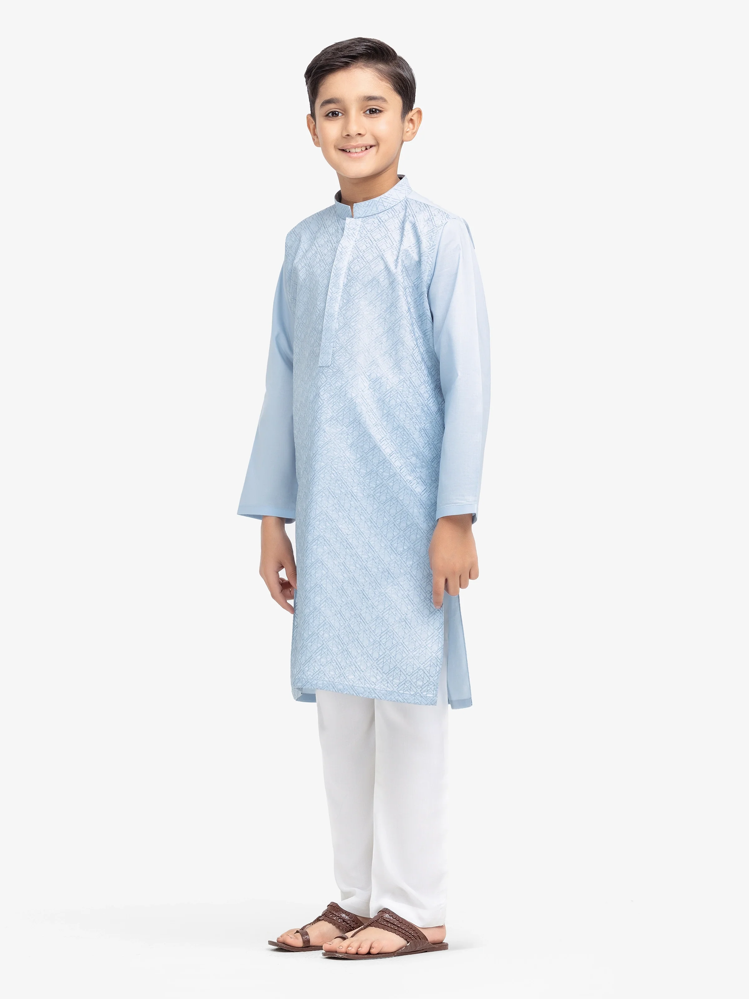 Embroidered Cambric Kurta - EBTK25-4000 - Image 4