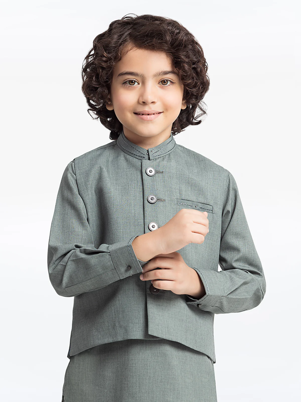 Embroidered Blended Waistcoat Suit - EBTWCS24-25190 - Image 2