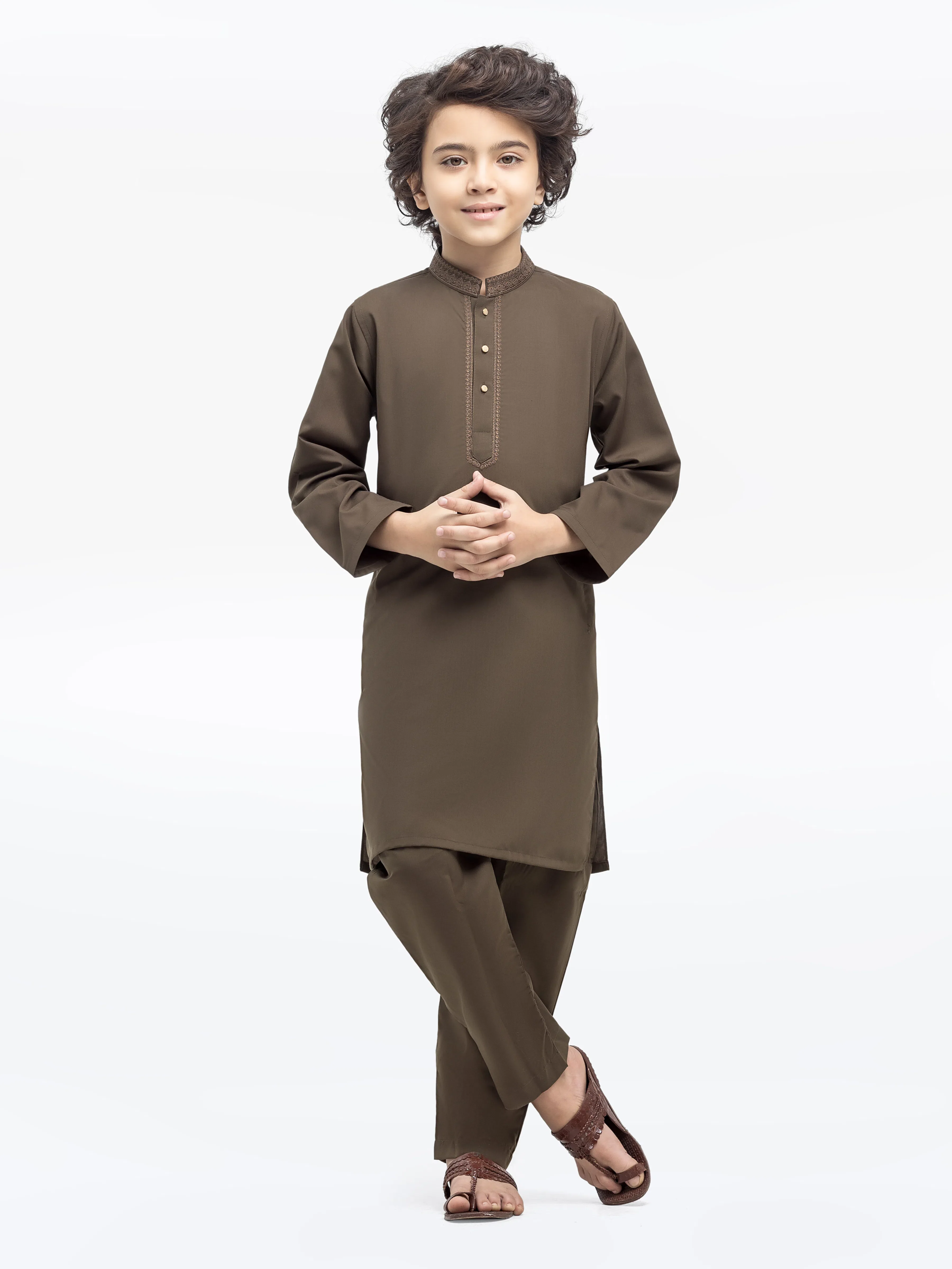 Embroidered Blended Kurta Pajama - EBTKP5-011