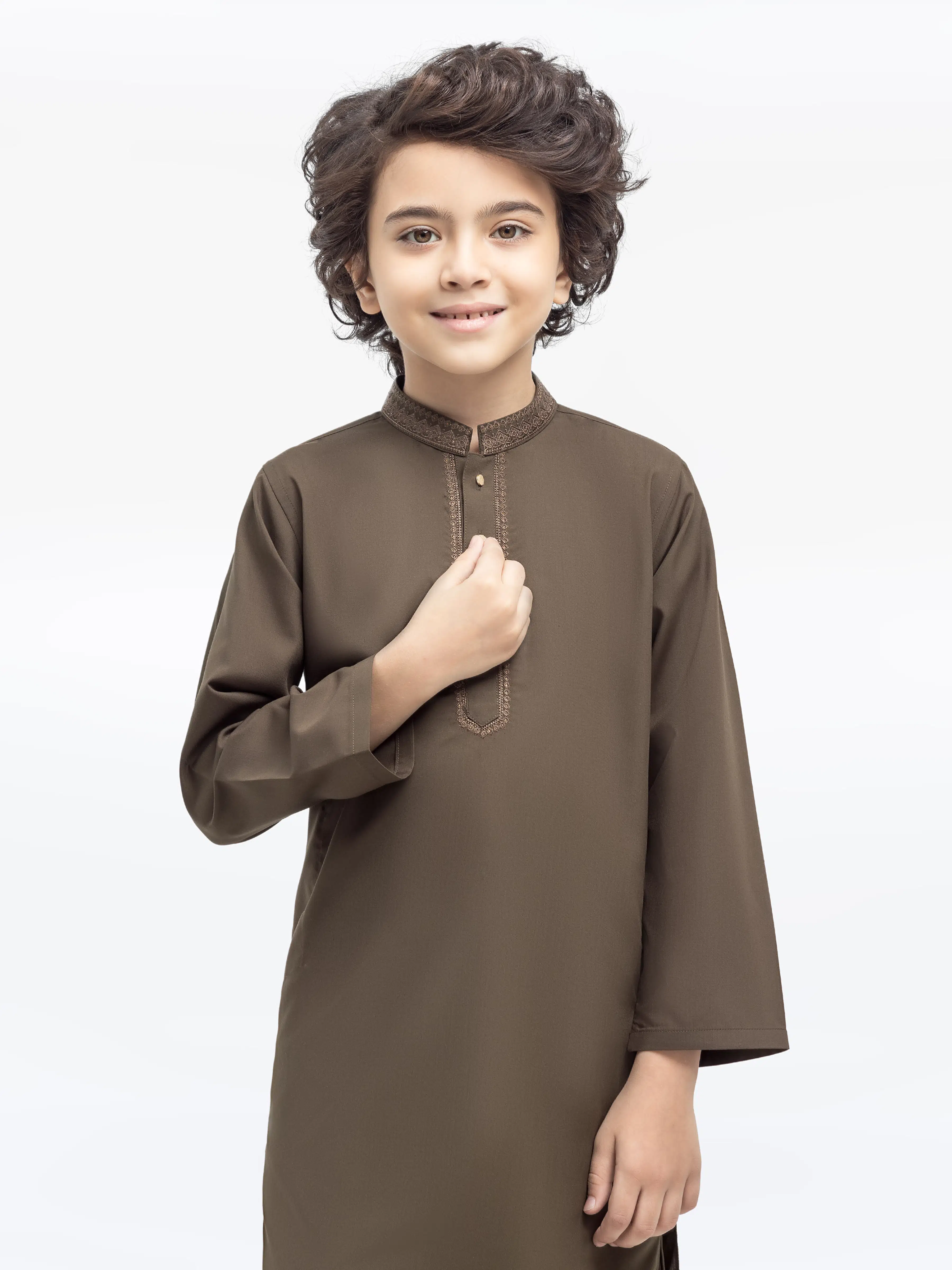 Embroidered Blended Kurta Pajama - EBTKP5-011 - Image 2