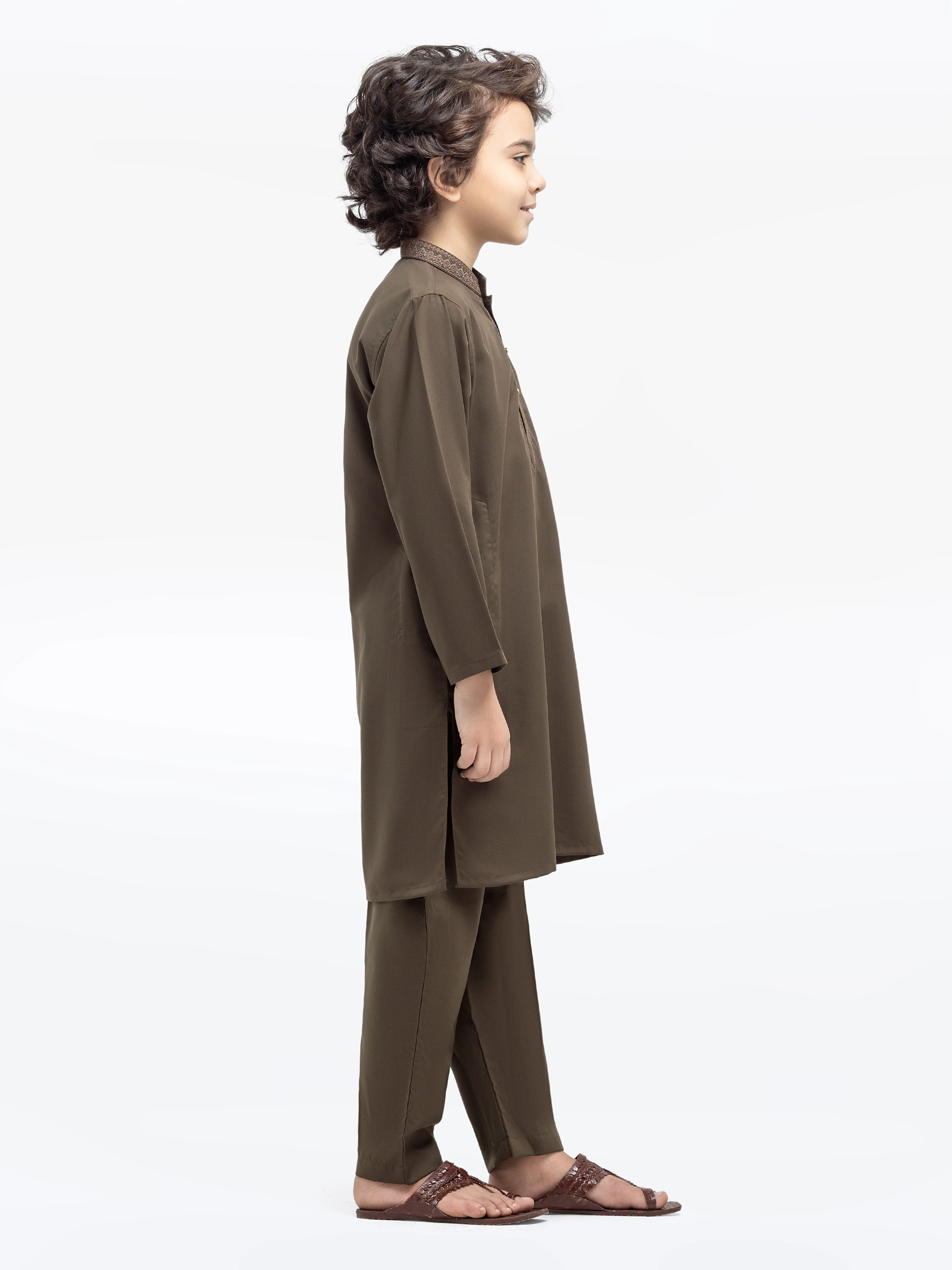Embroidered Blended Kurta Pajama - EBTKP5-011 - Image 4