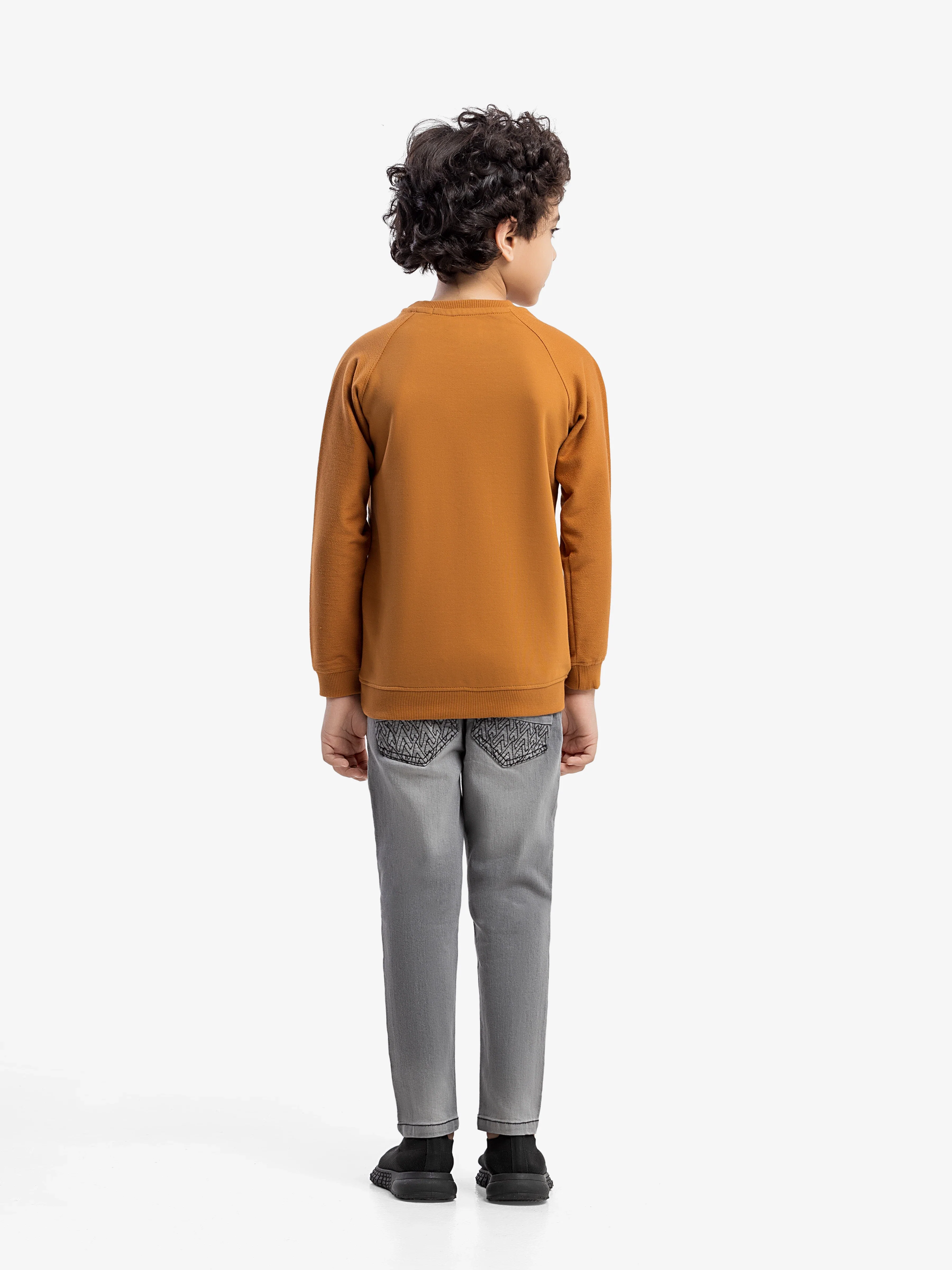 Crew Neck Typographic Sweatshirt - EBTSS5-018 - Image 5