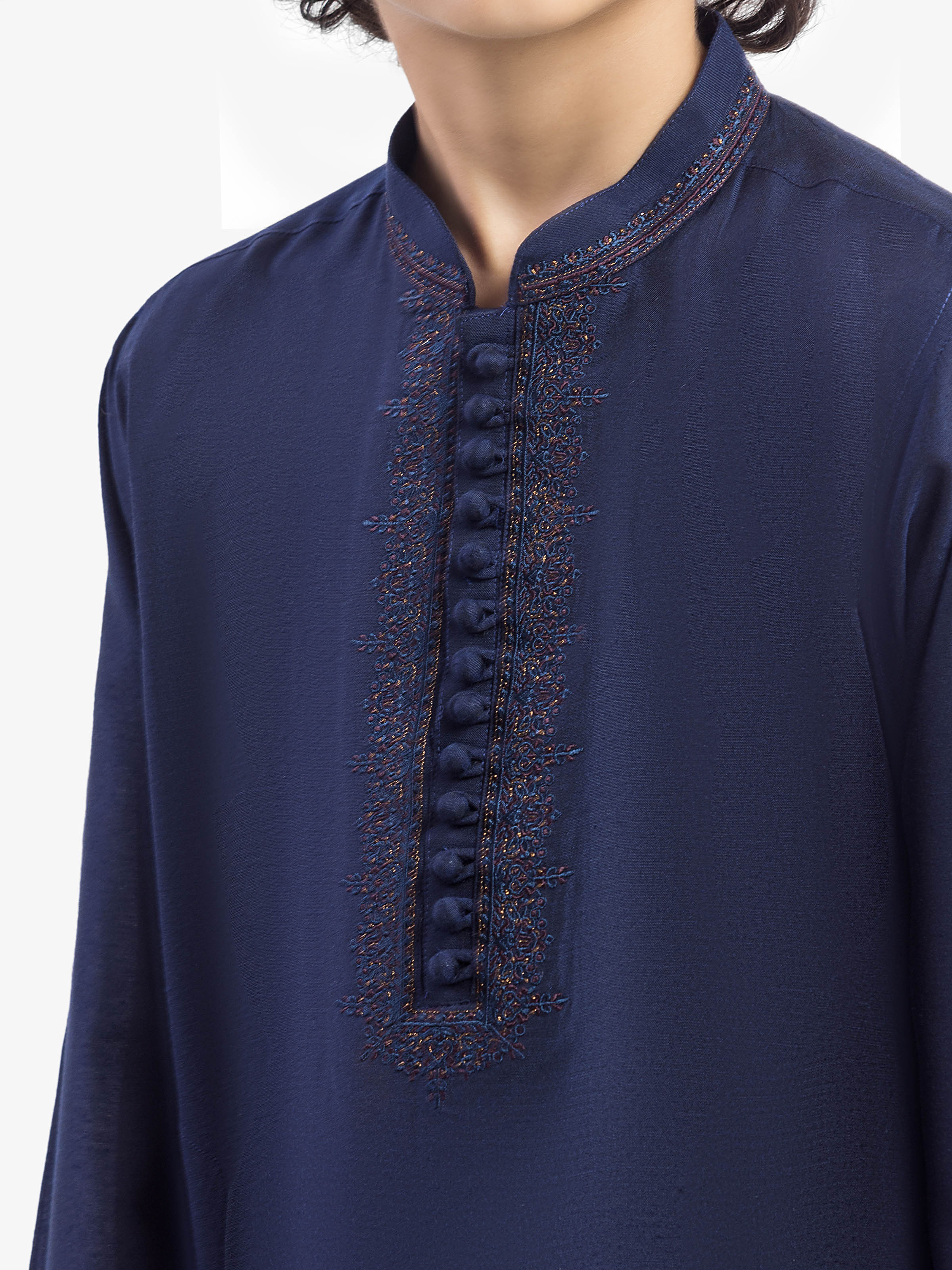 Embroidered Blended Kurta - EBTKC5-024 - Image 5
