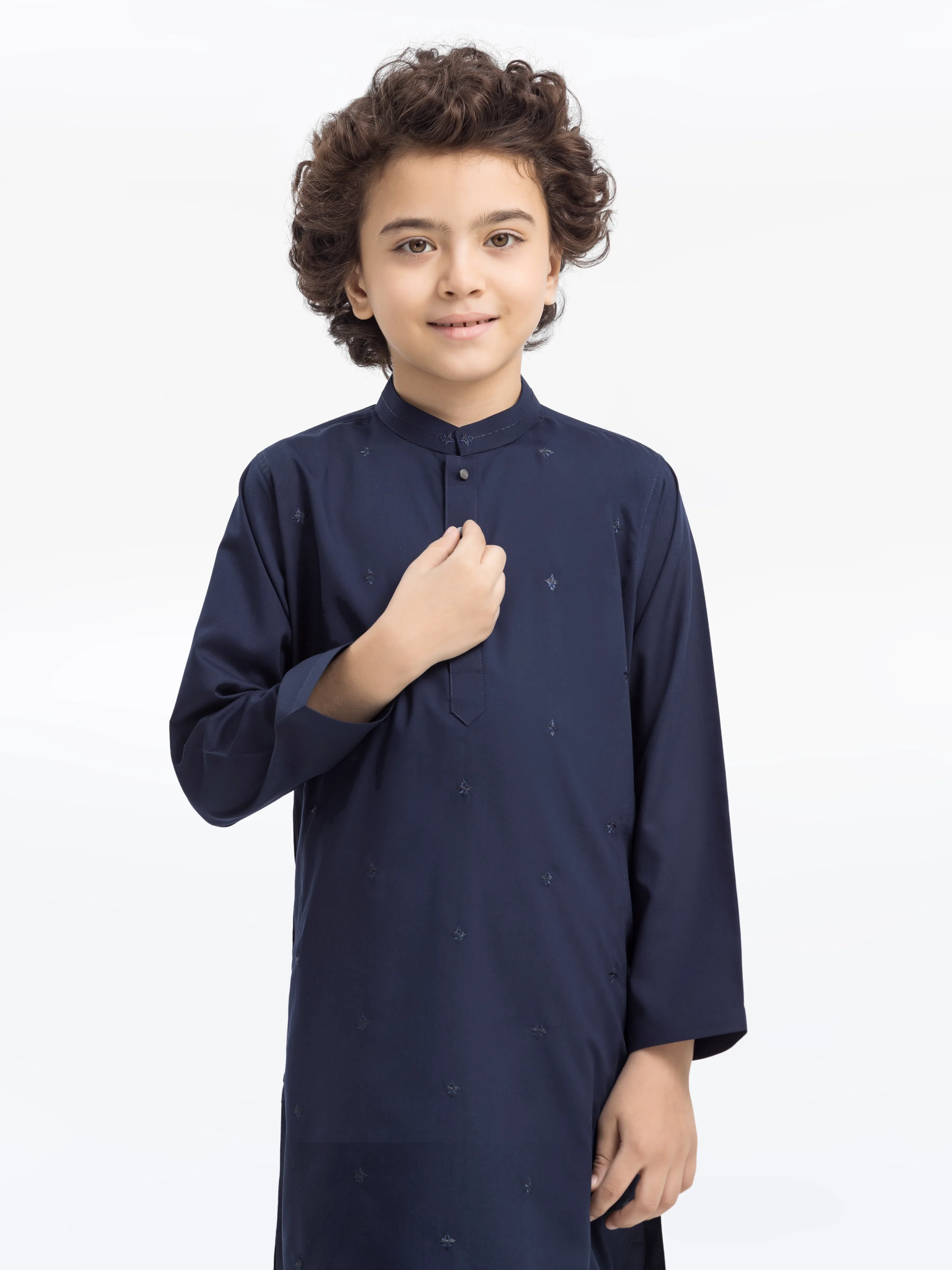 Embroidered Blended Kurta Pajama - EBTKP24-007 - Image 3