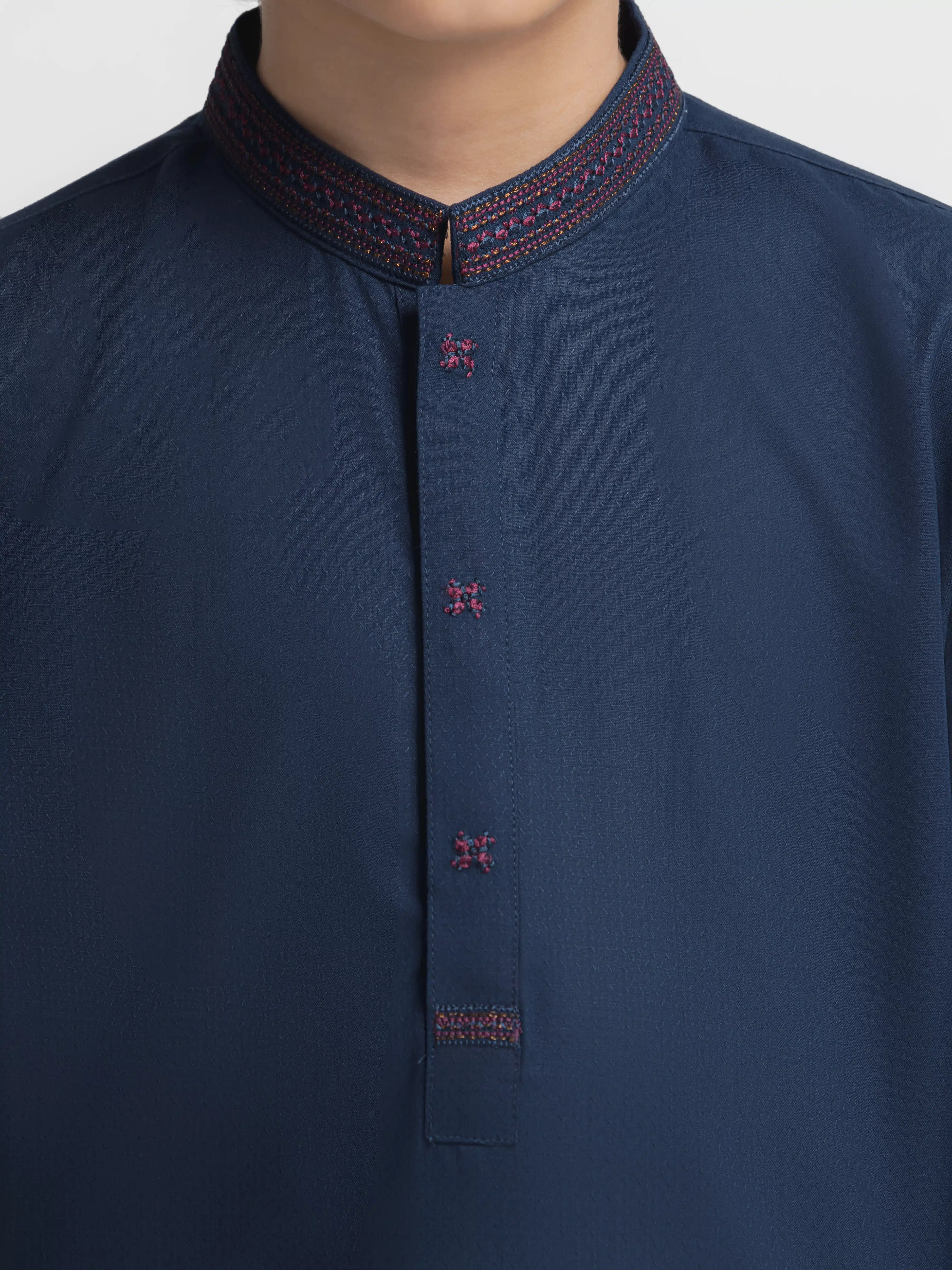 Embroidered Dobby Shalwar Kameez - EBTKS6-4118 - Image 3