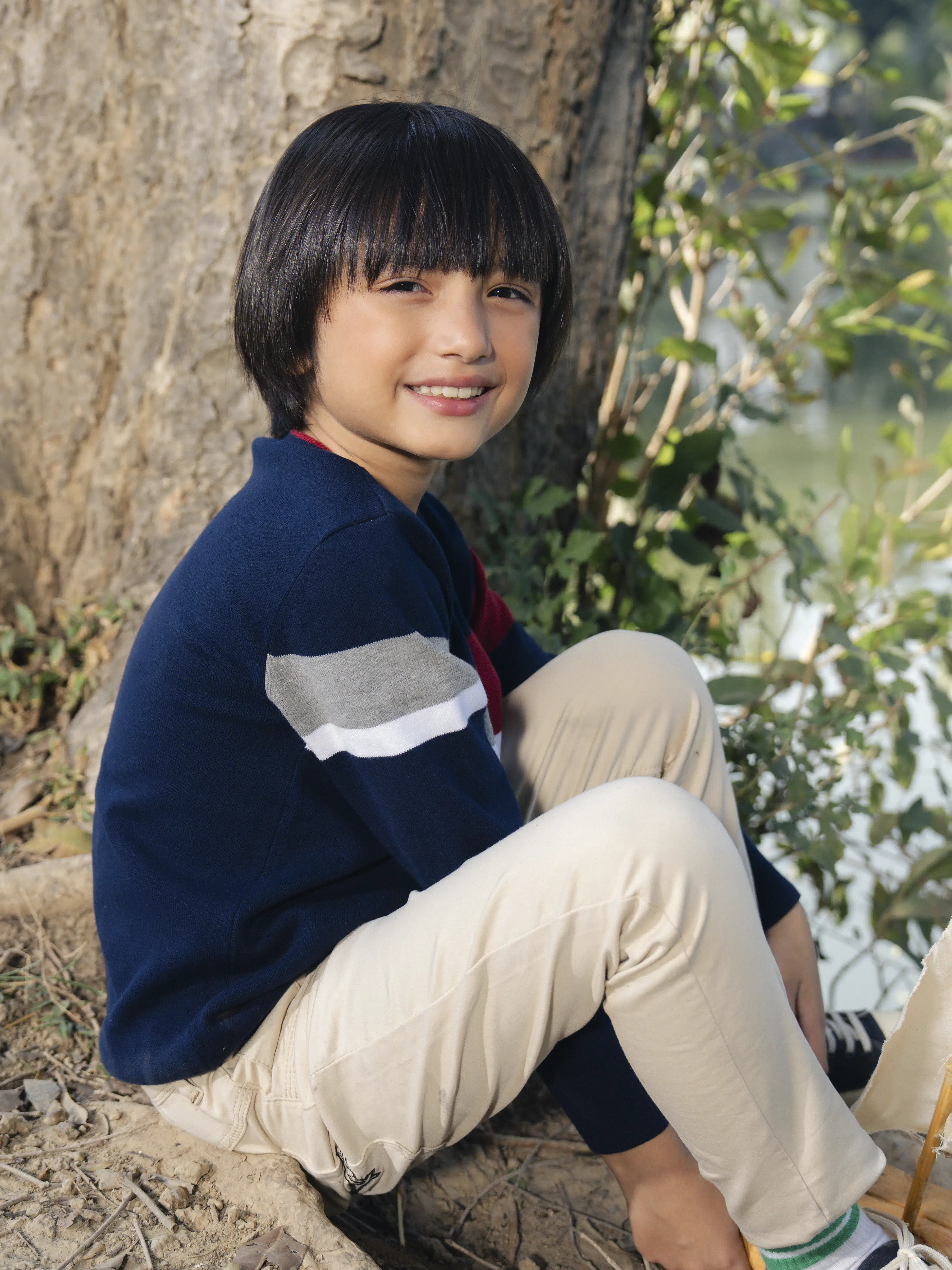 Crew Neck Color-Block Sweater - EBTSWT5-003 - Image 6