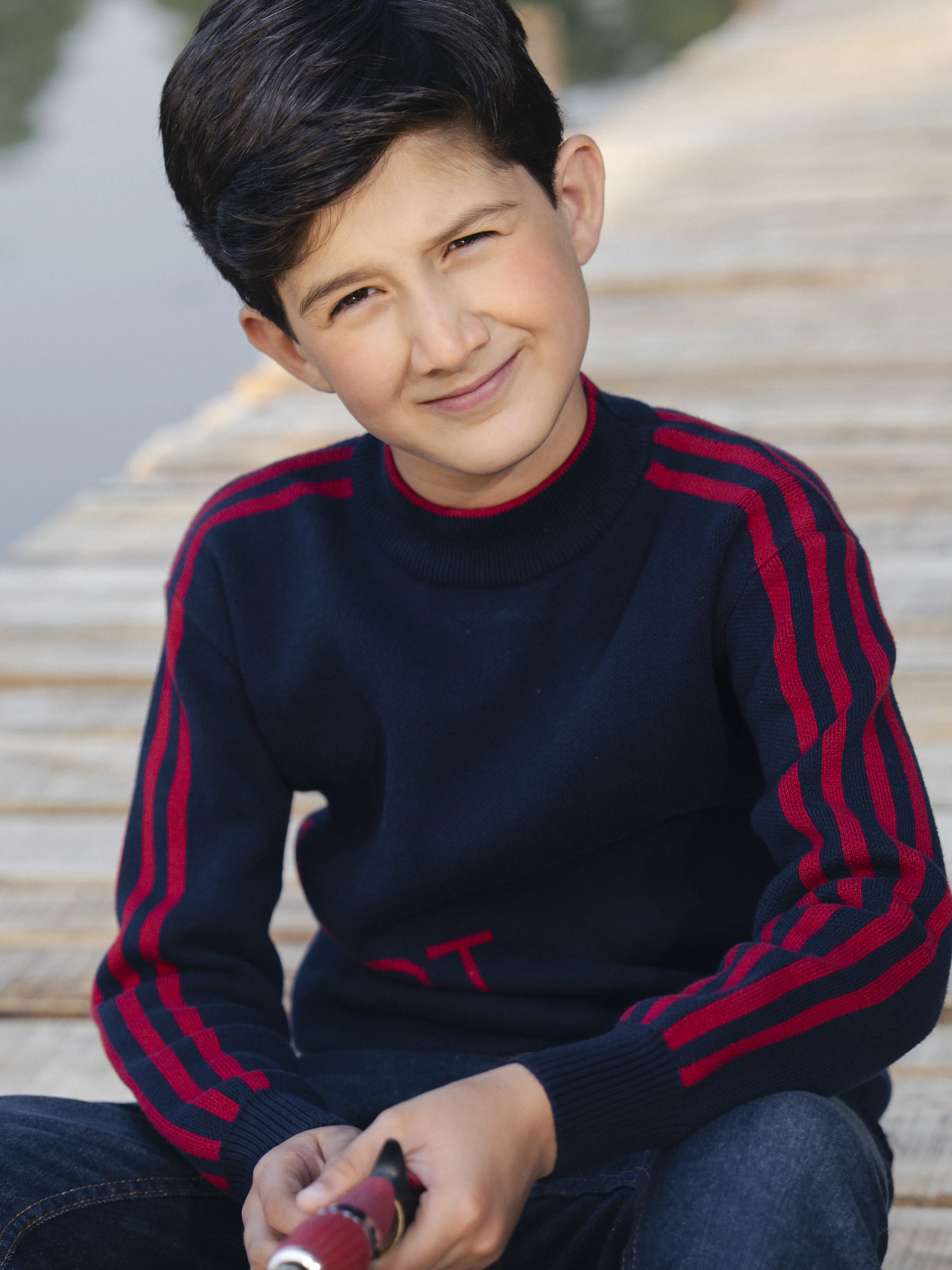 Crew Neck Striped Sweater - EBTSWT5-008 - Image 2