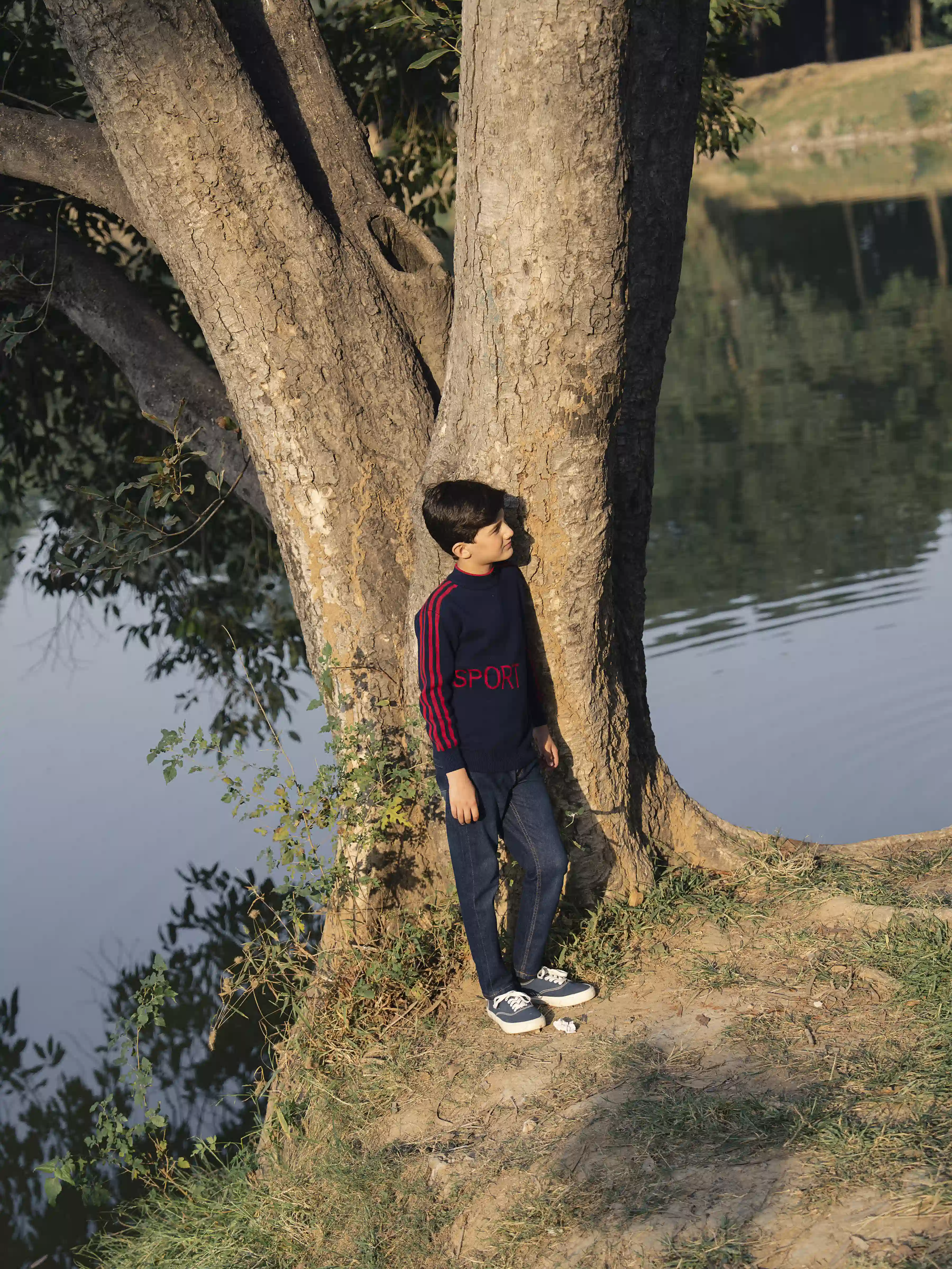 Crew Neck Striped Sweater - EBTSWT5-008 - Image 4