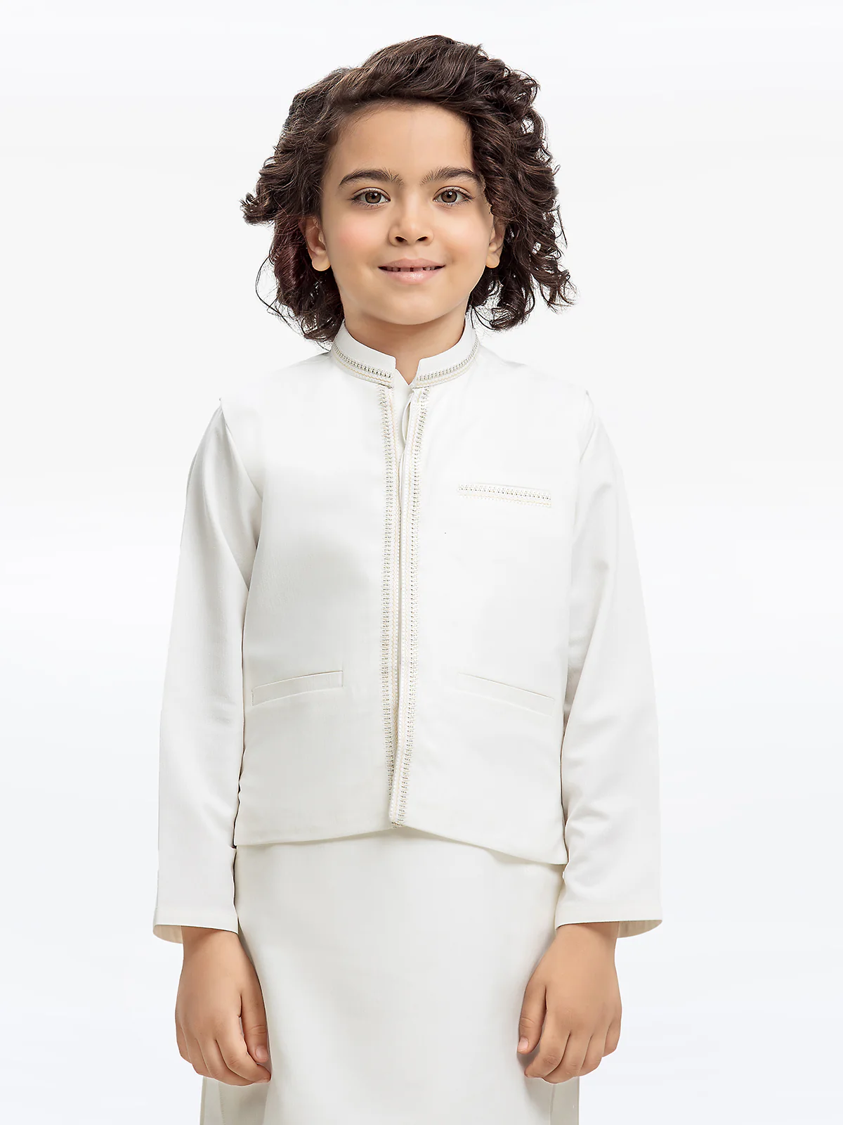 Embroidered Blended Waistcoat Suit - EBTWCS23-25183 - Image 3