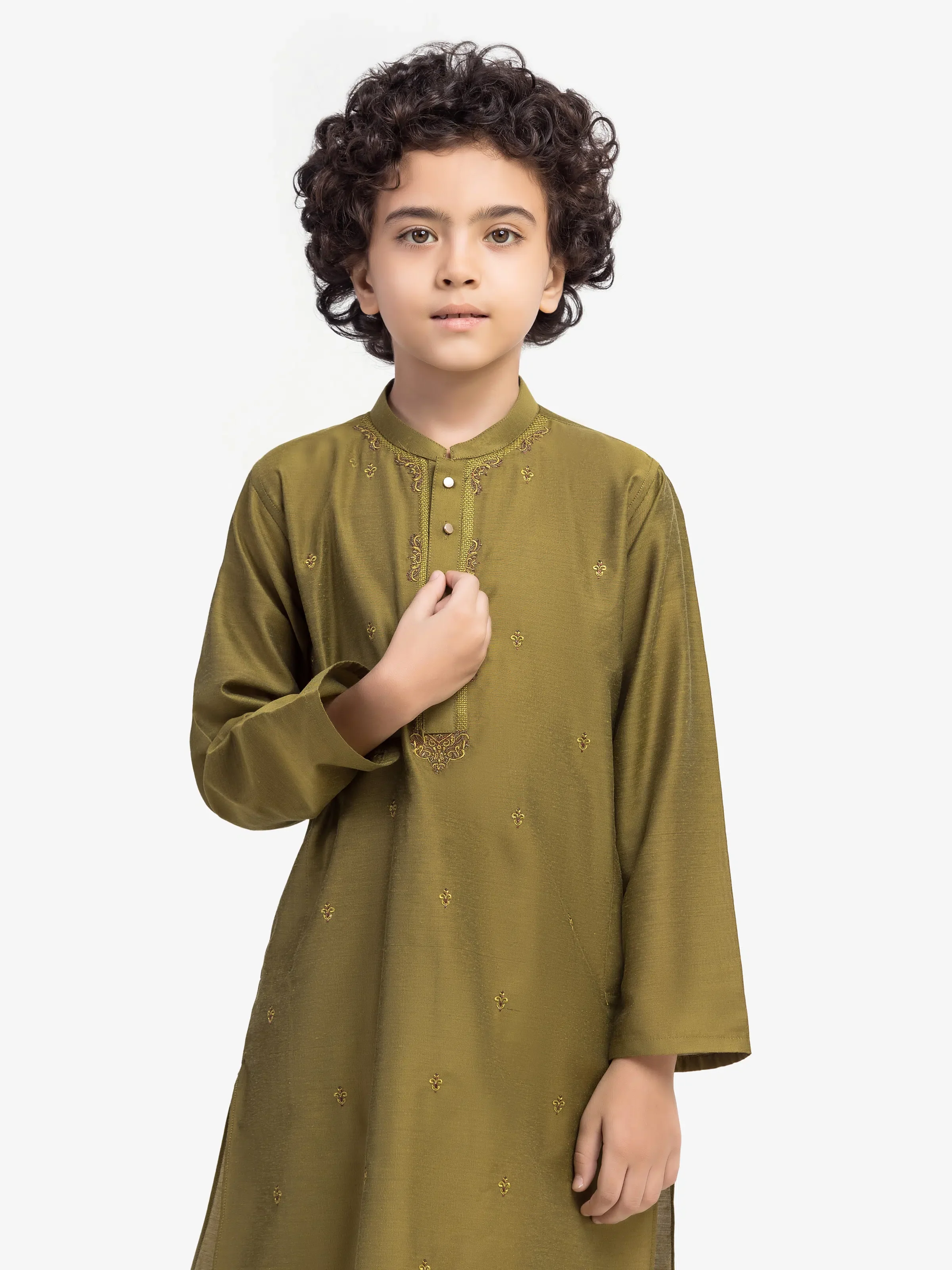 Embroidered Blended Kurta - EBTKC5-020 - Image 2