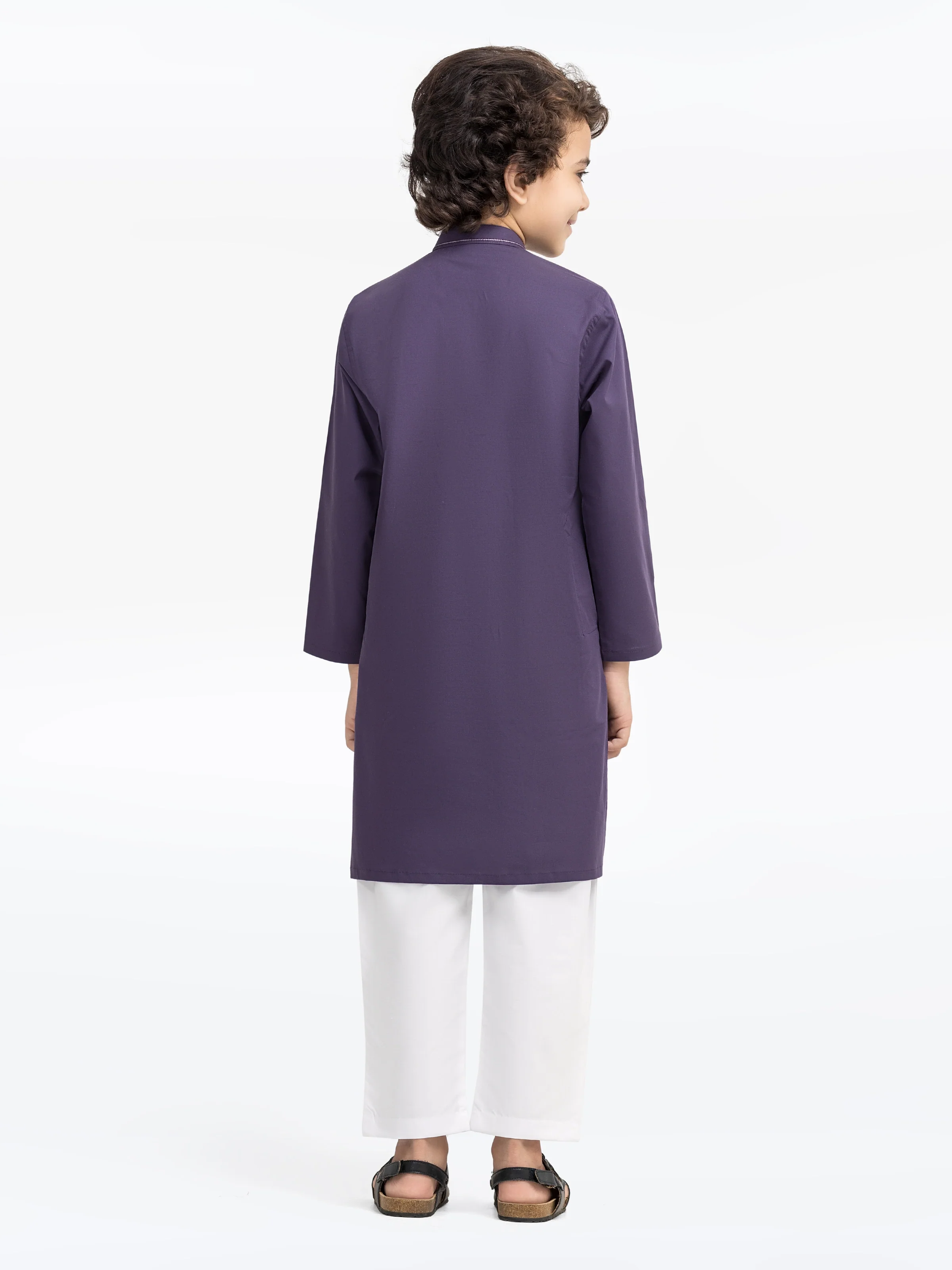 Embroidered Cotton Kurta - EBTK5-4014 - Image 5