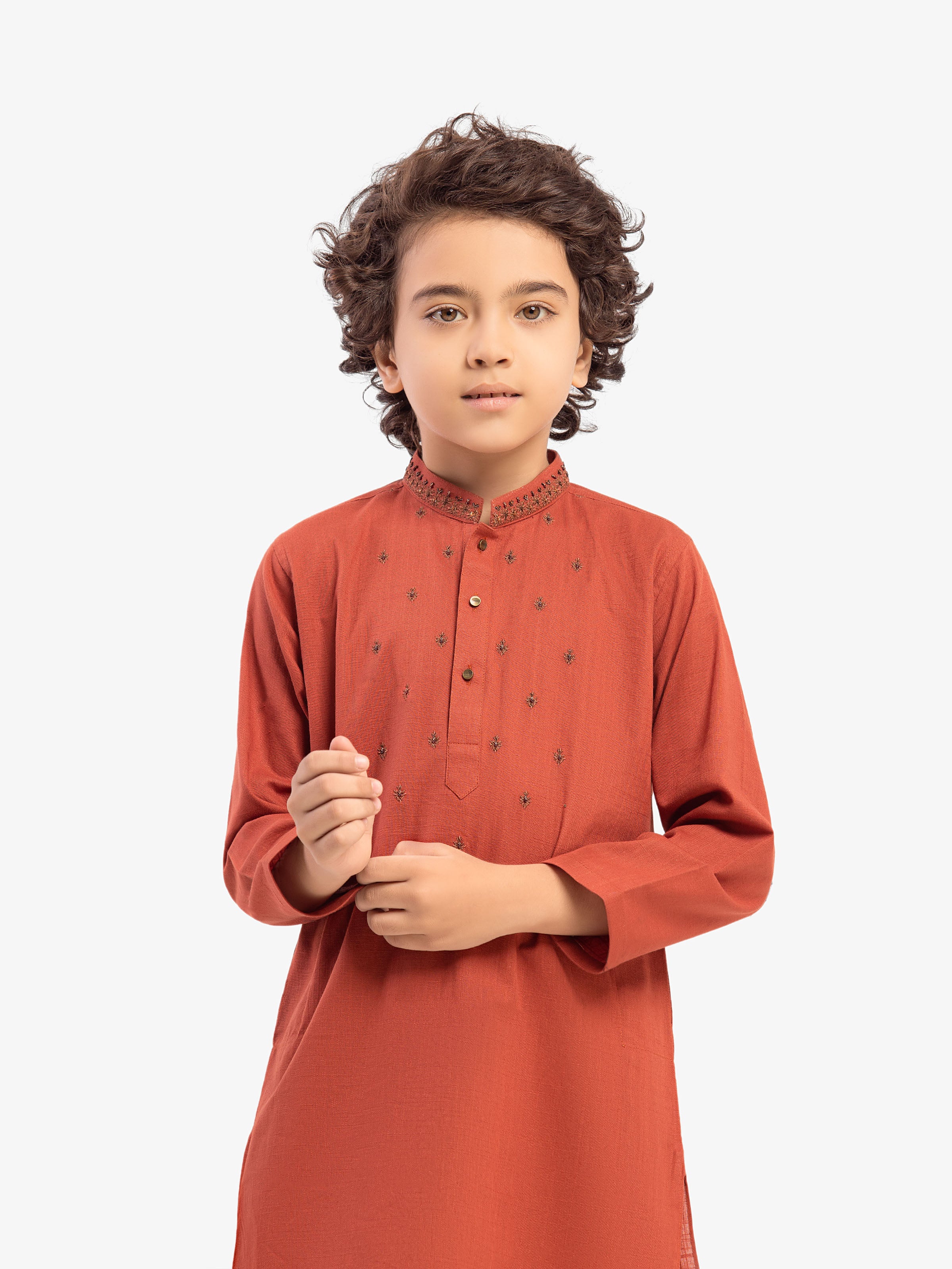 Embroidered Cotton Kurta - EBTKC5-031 - Image 2