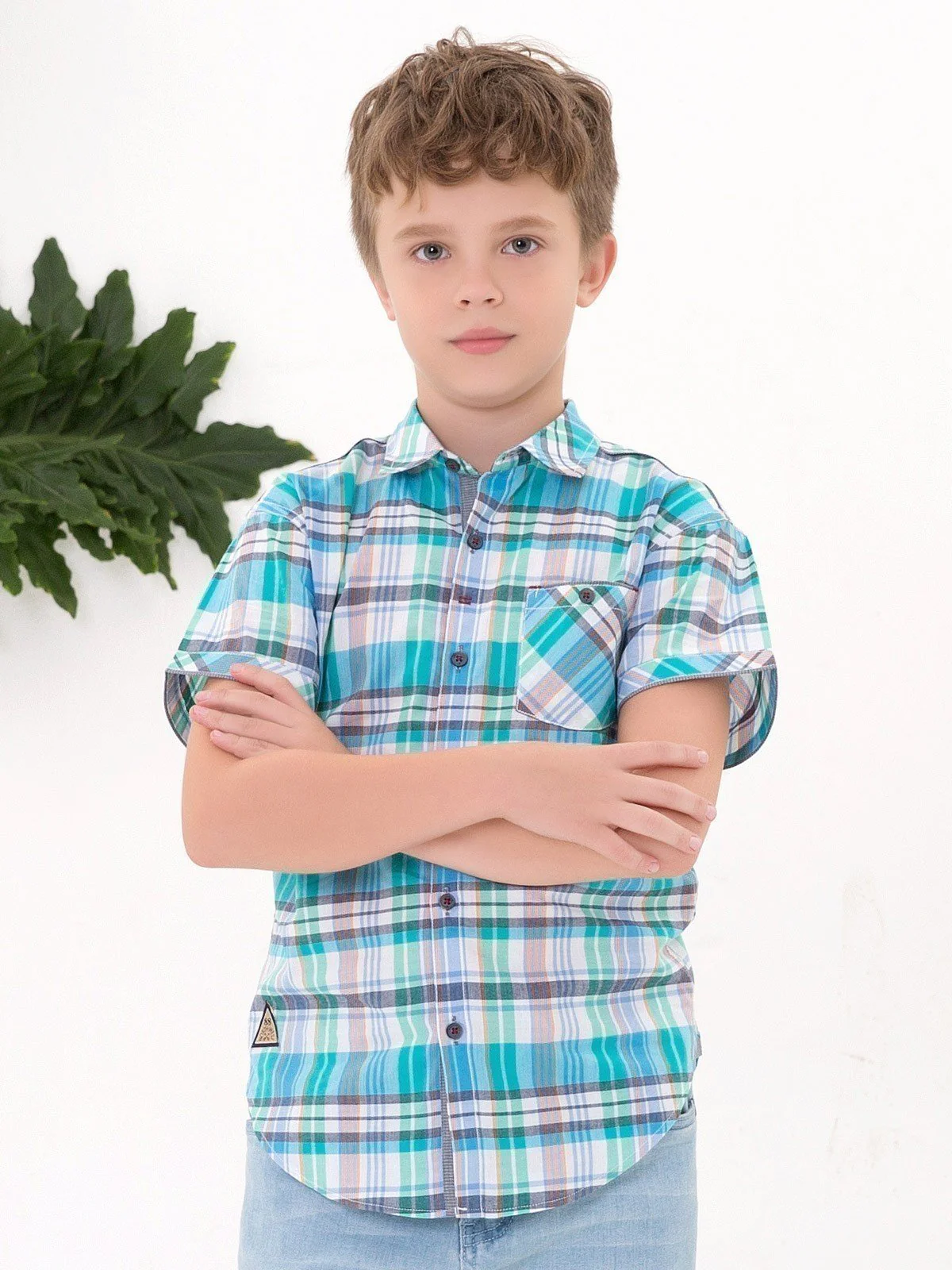 Half Sleeves Check Shirt - EBTS17-27134