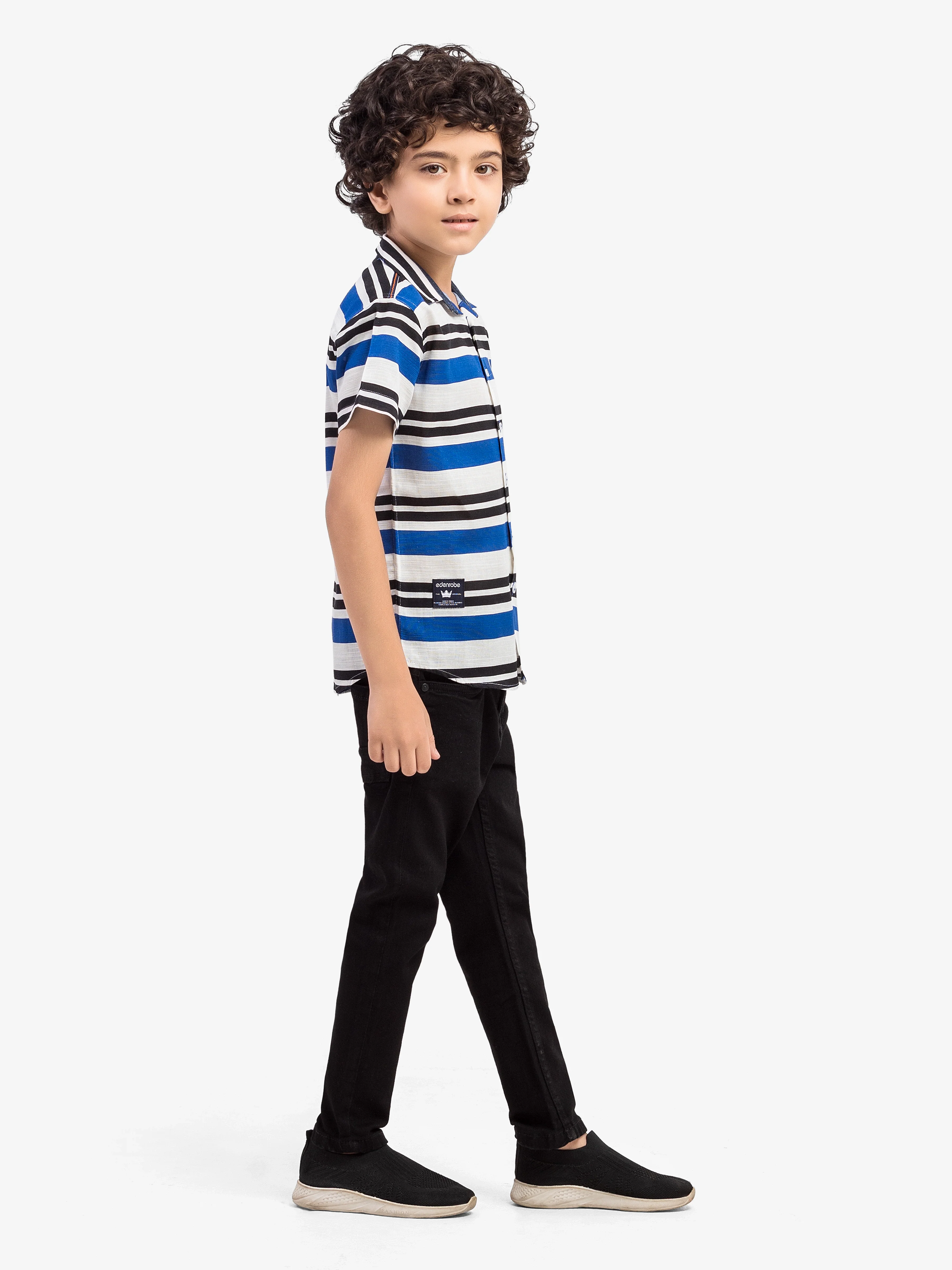 Half Sleeves Striped Shirt - EBTS5-27620 - Image 4