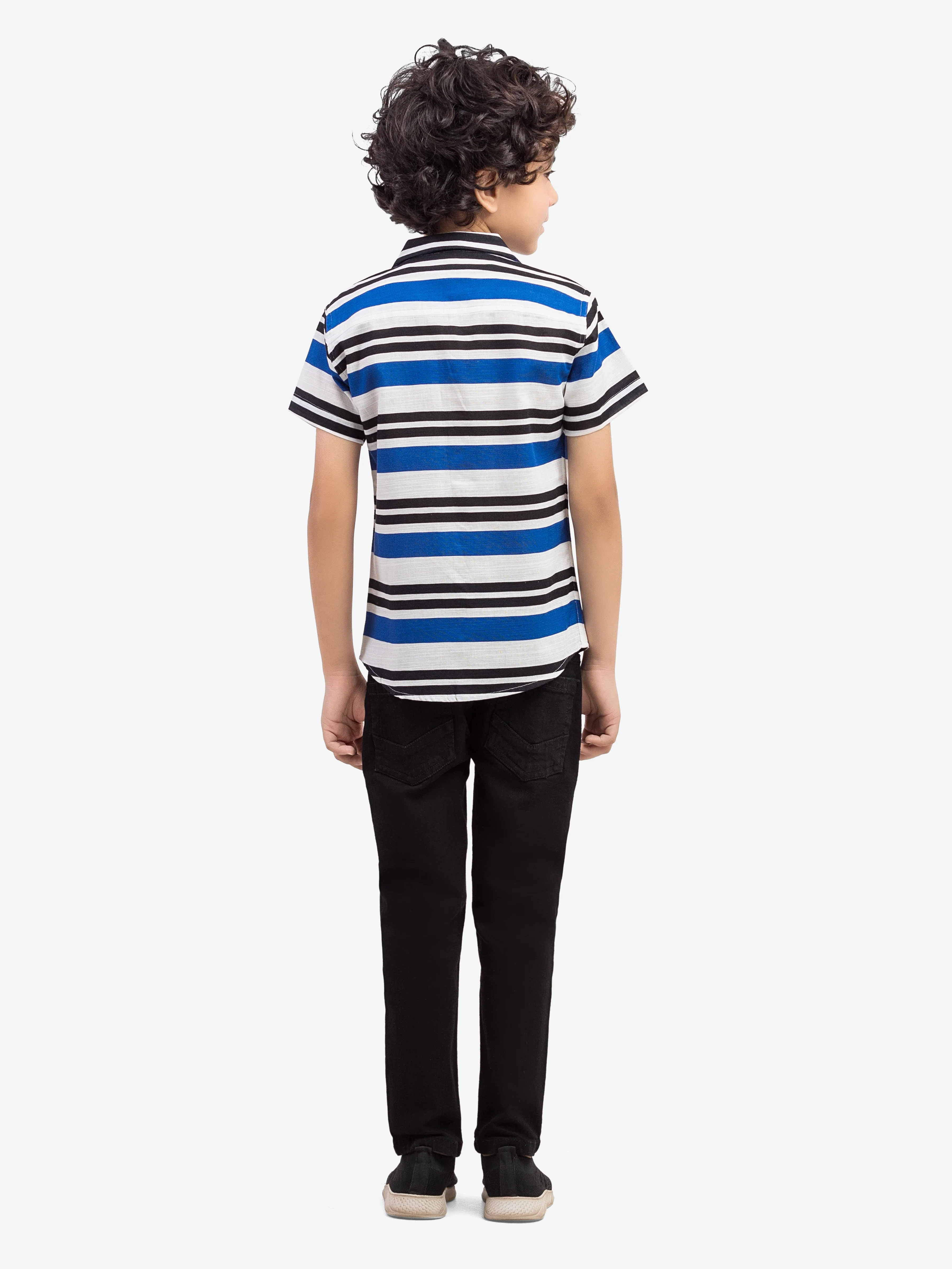 Half Sleeves Striped Shirt - EBTS5-27620 - Image 5