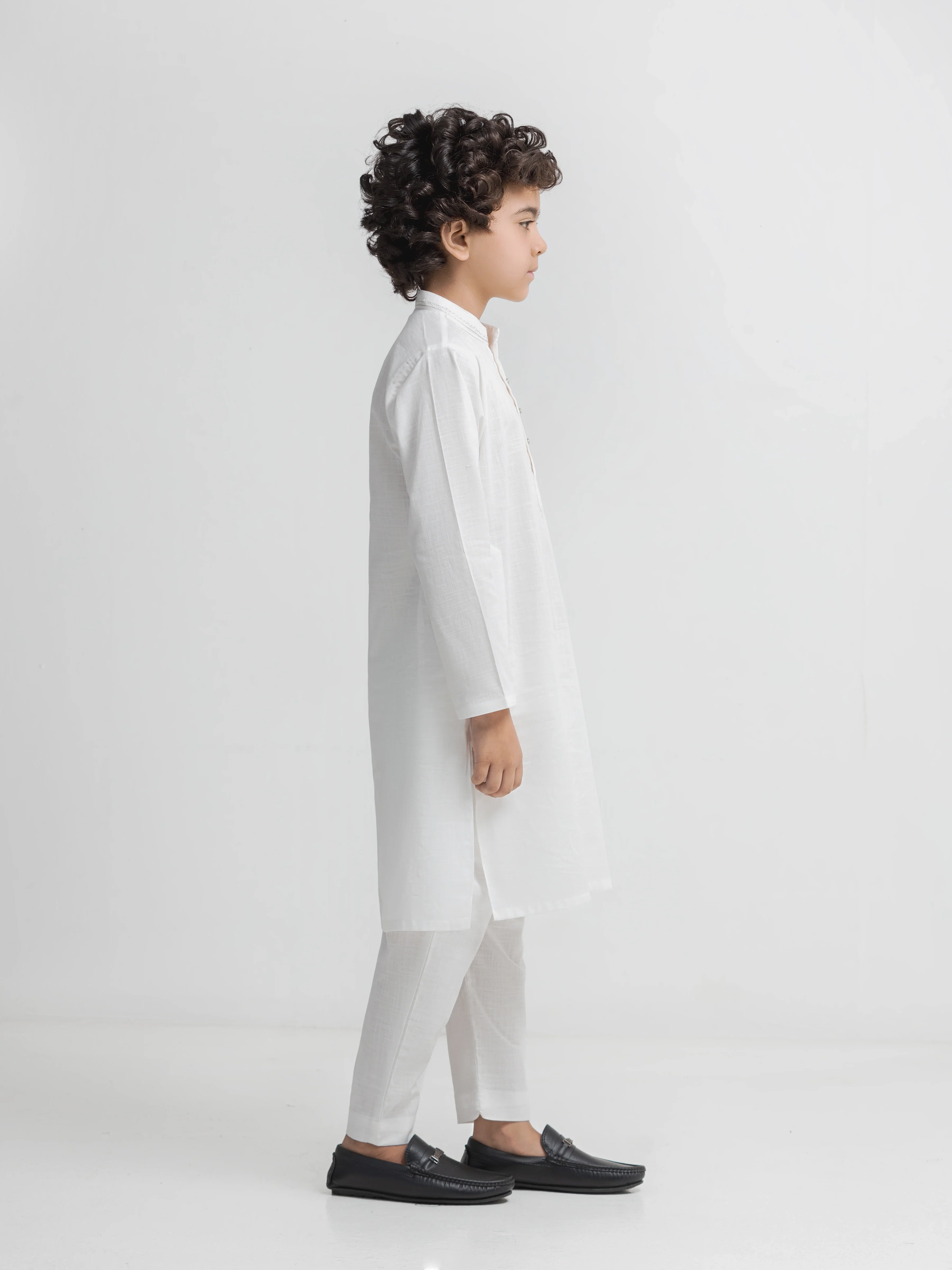 Embroidered Cotton Slub Kurta Pajama - EBTKP6-034 - Image 4