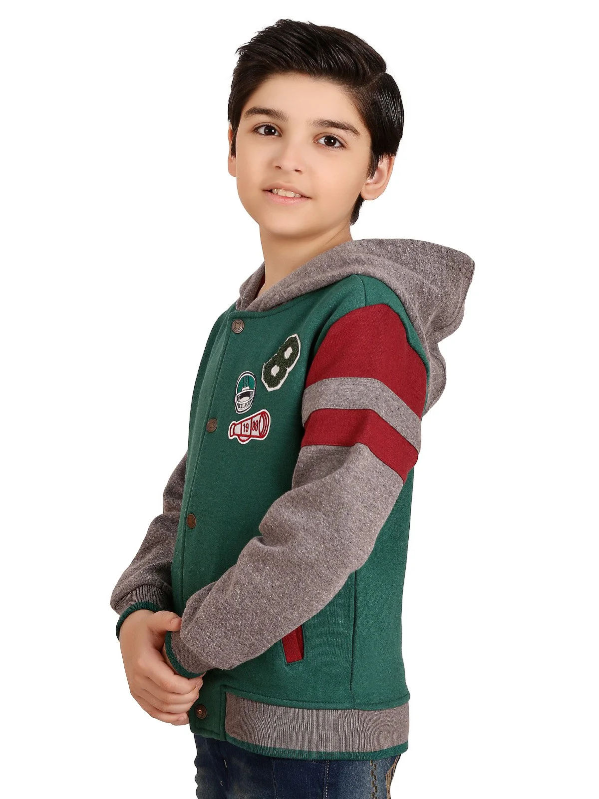 Snap Button Hoodie - EBTH19-027 - Image 2