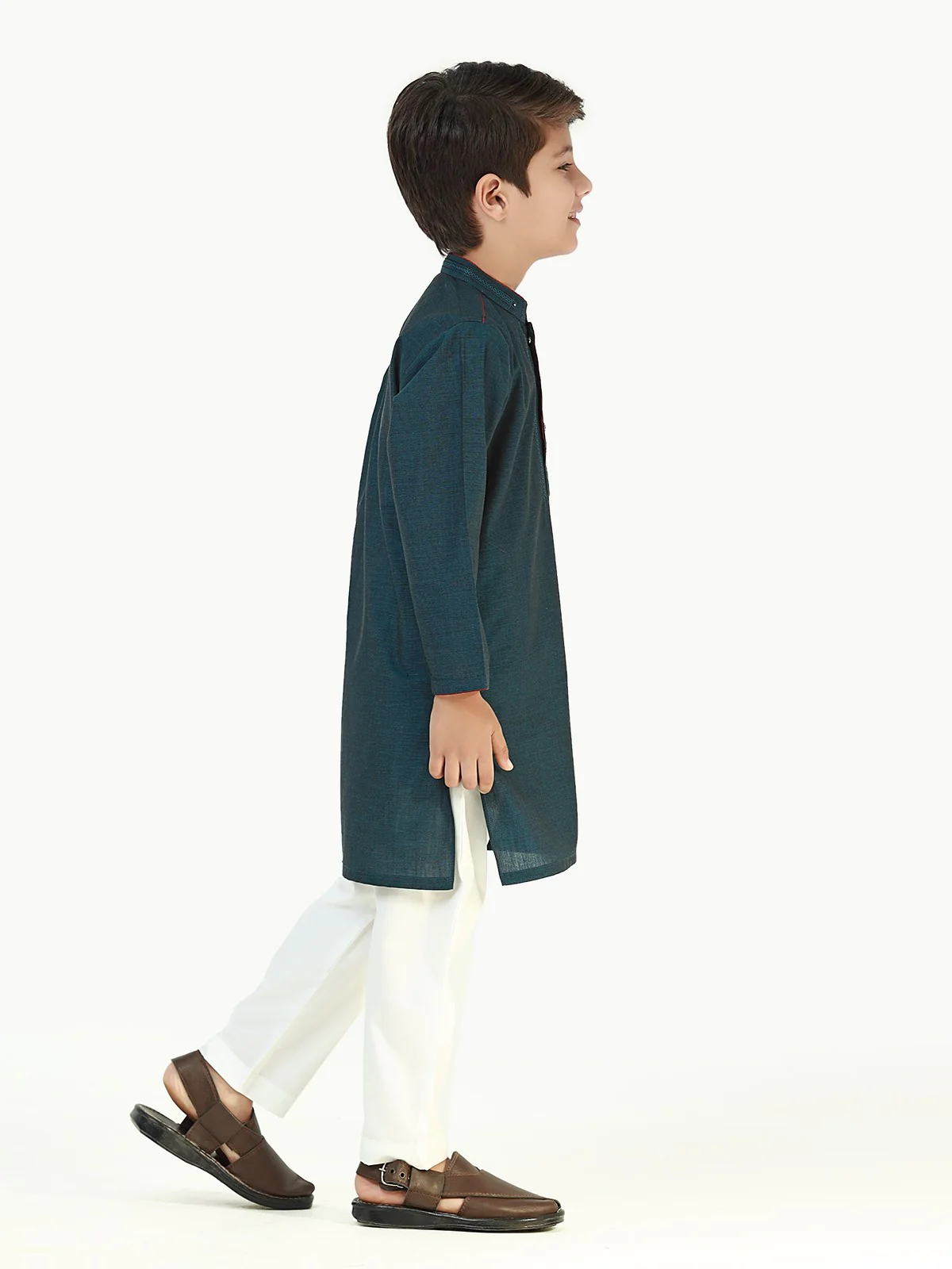 Embroidered Cotton Kurta - EBTK22-3784 - Image 3