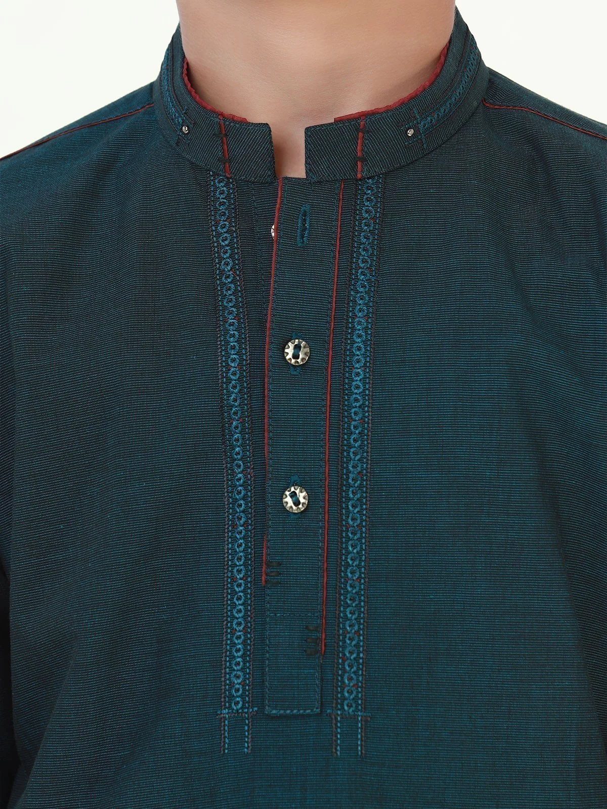 Embroidered Cotton Kurta - EBTK22-3784 - Image 4