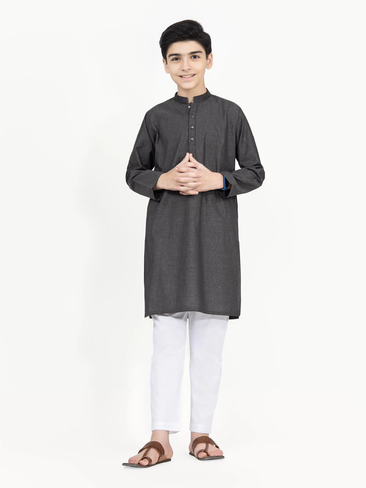 Embroidered Cotton Kurta - EBTK22-3788