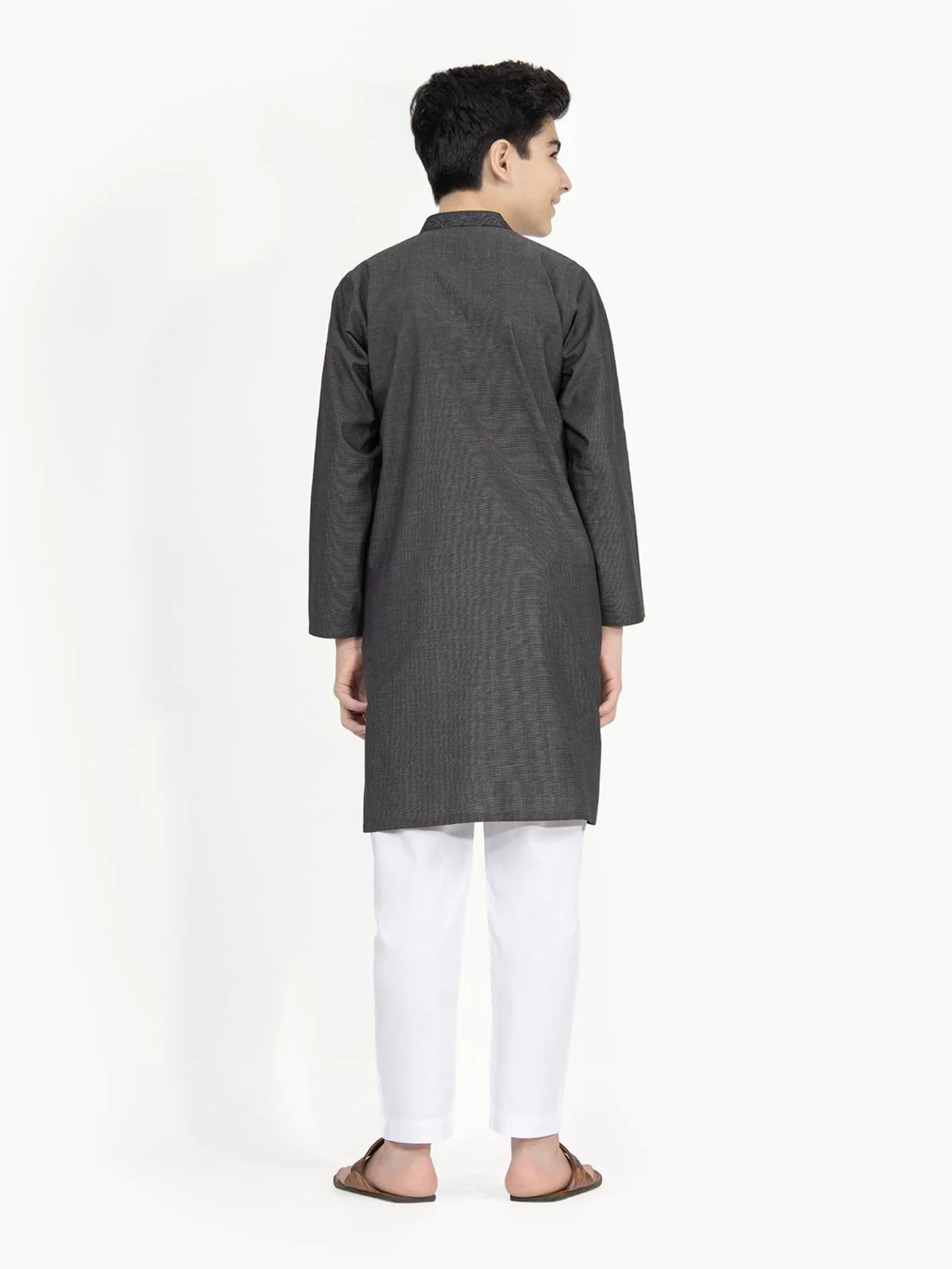Embroidered Cotton Kurta - EBTK22-3788 - Image 5