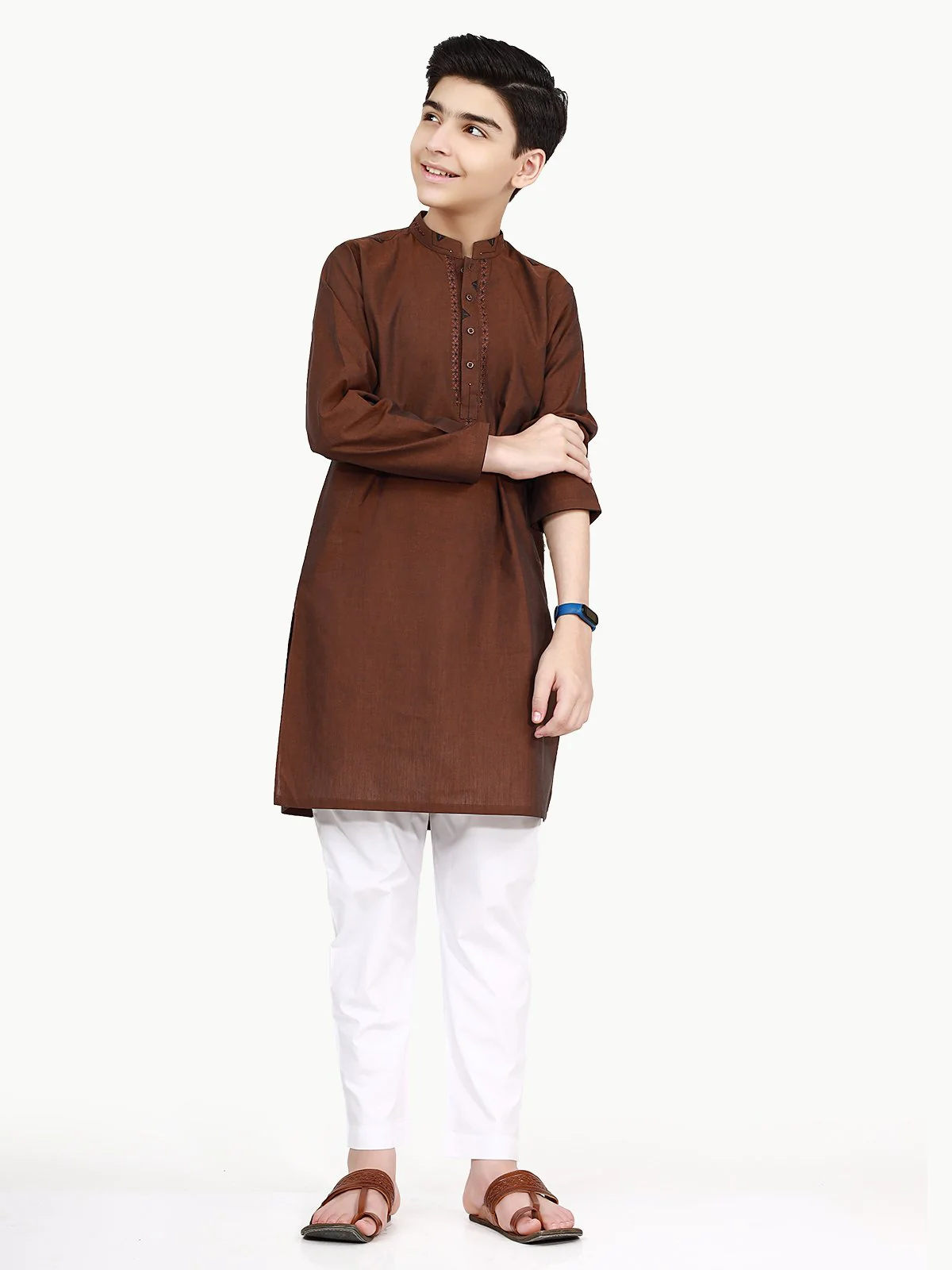 Embroidered Cotton Kurta - EBTK22-3789