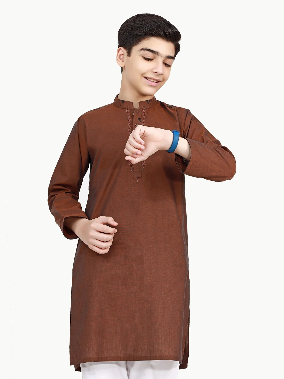 Embroidered Cotton Kurta - EBTK22-3789 - Image 2
