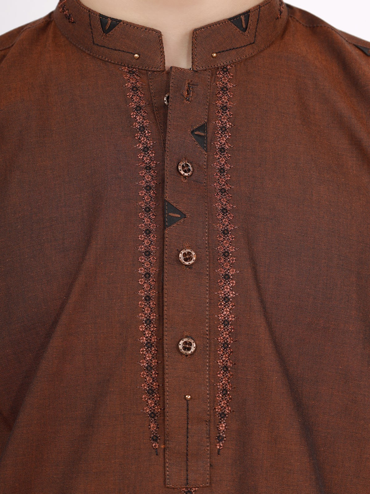 Embroidered Cotton Kurta - EBTK22-3789 - Image 5