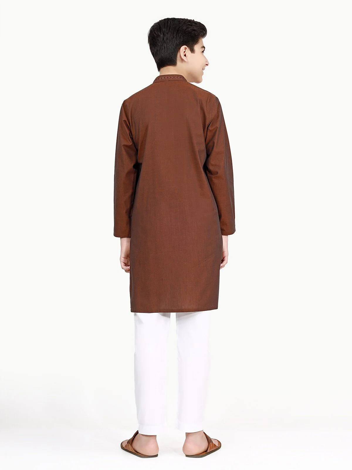 Embroidered Cotton Kurta - EBTK22-3789 - Image 6