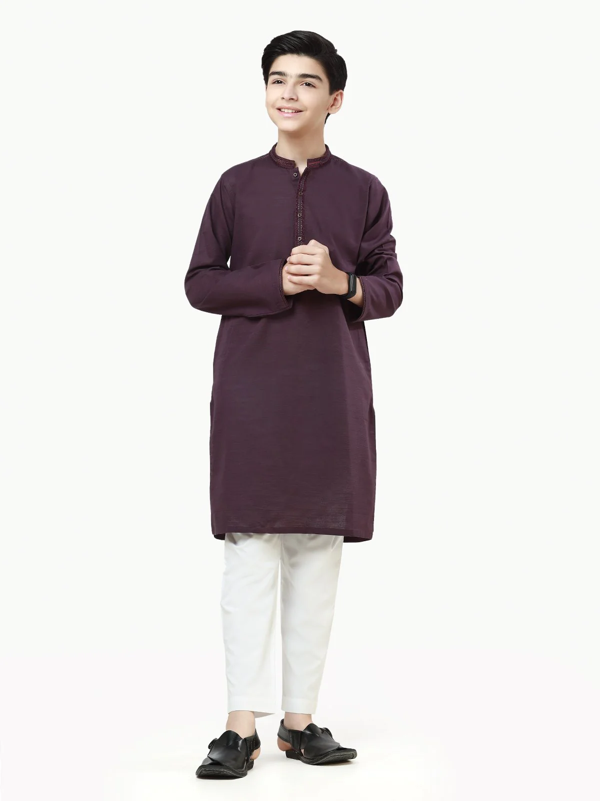 Embroidered Khaddar Kurta - EBTK22-3823